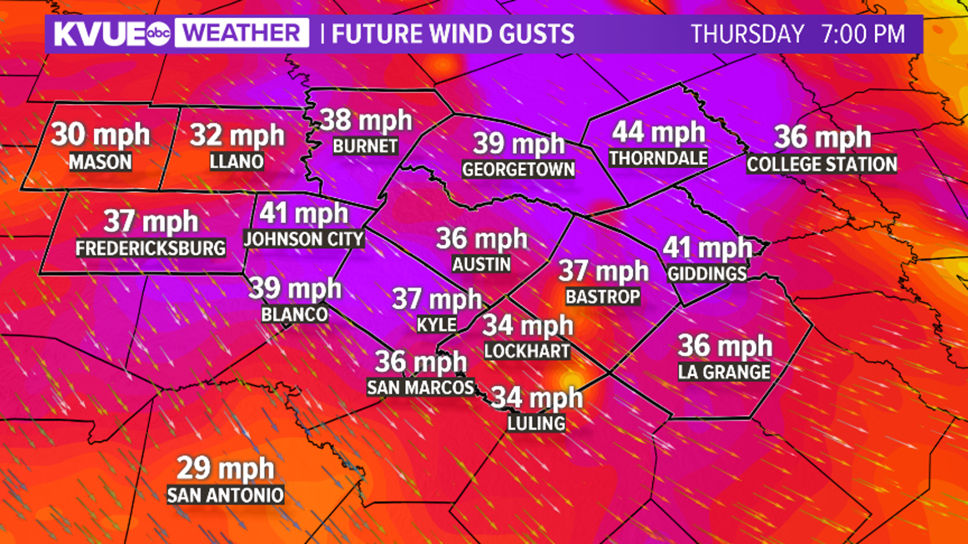 Unusually strong wind gusts expected Thursday in Austin area | kvue.com