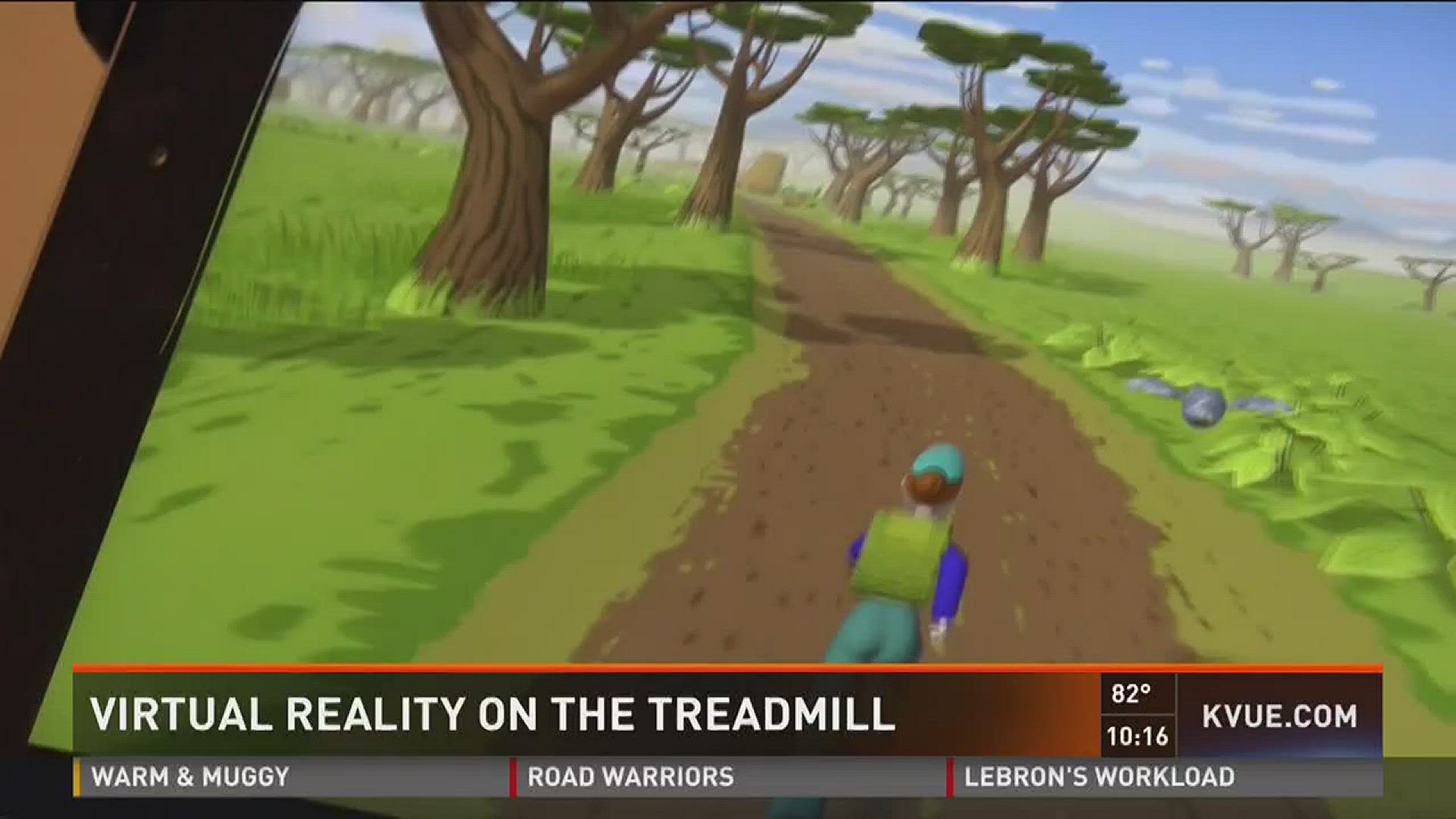 Virtual reality on the treadmill