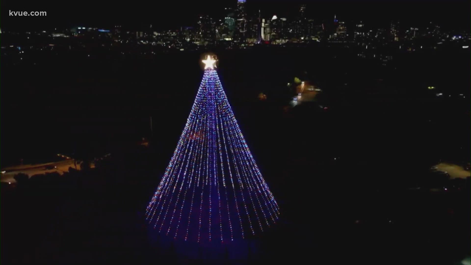 Austin's Zilker holiday tree was officially lit on Sunday evening.