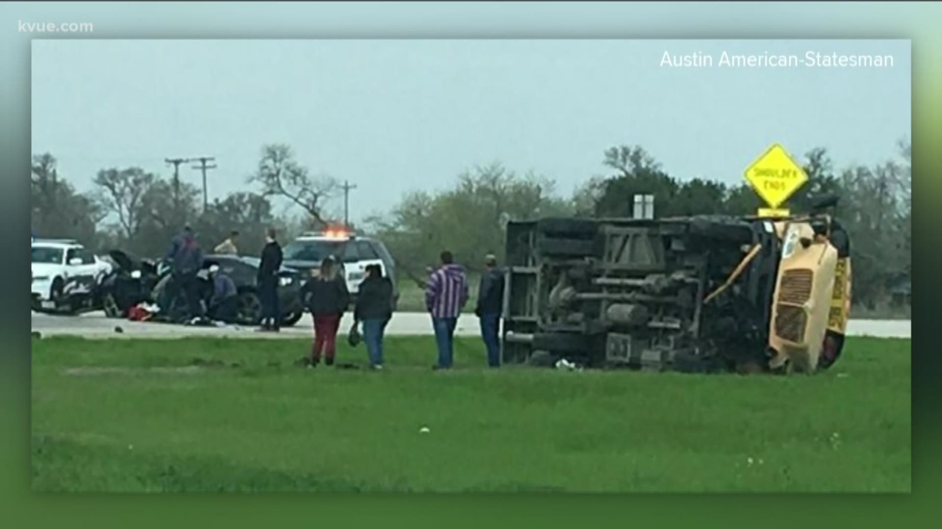 It happened just after noon at the intersection of FM 535 and FM 20 in Bastrop County.