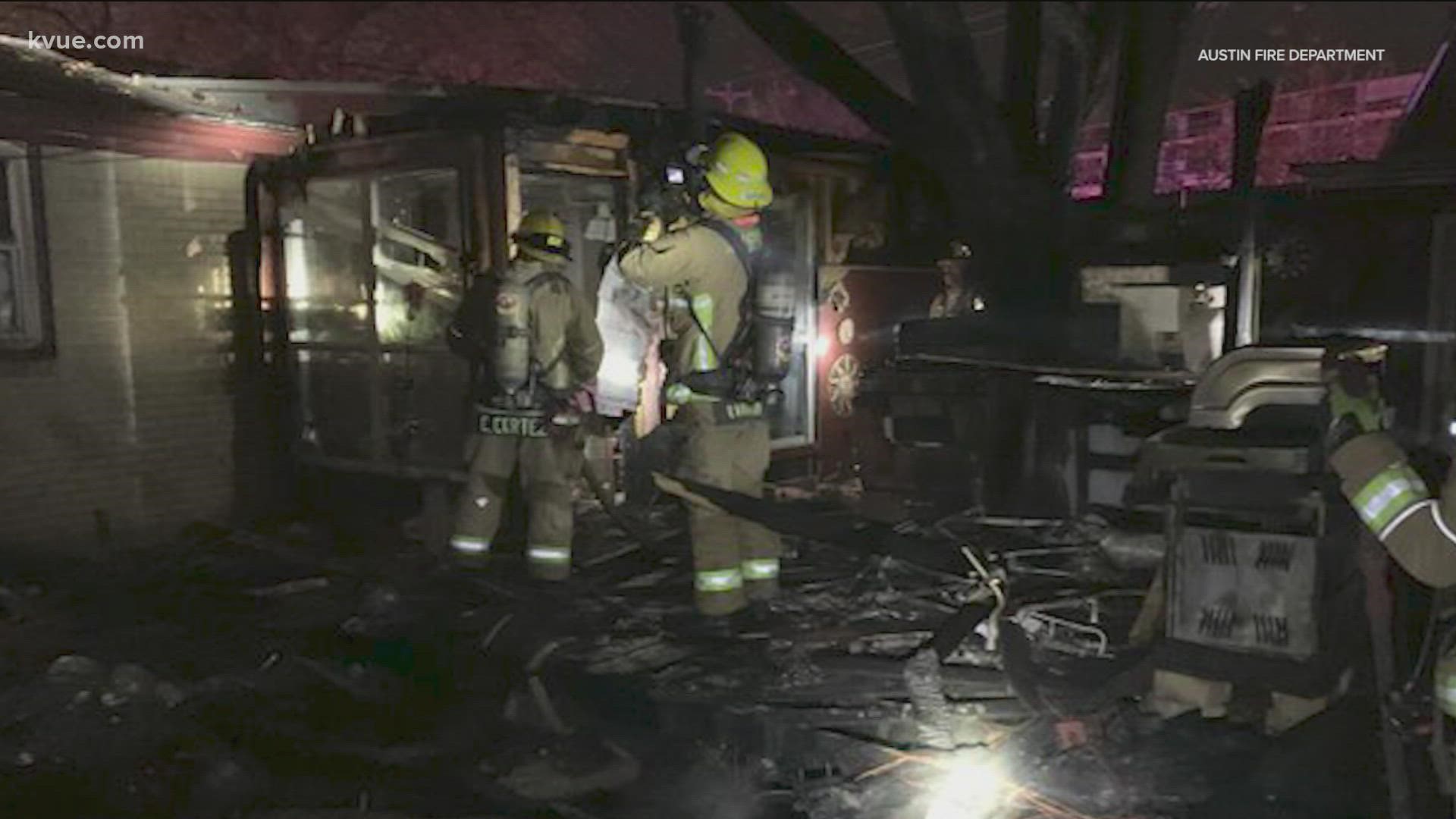 A fire is out at a home in central east Austin.