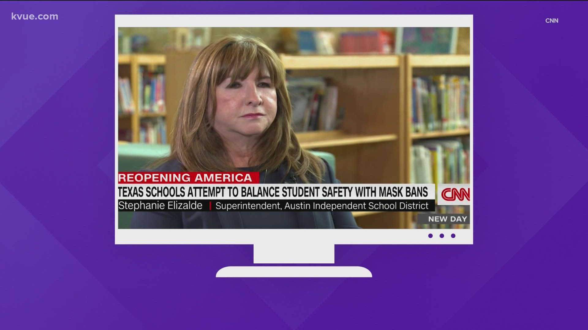 Austin ISD Superintendent Stephanie Elizalde told CNN she wants to require masks but can't due to Abbott's executive order.