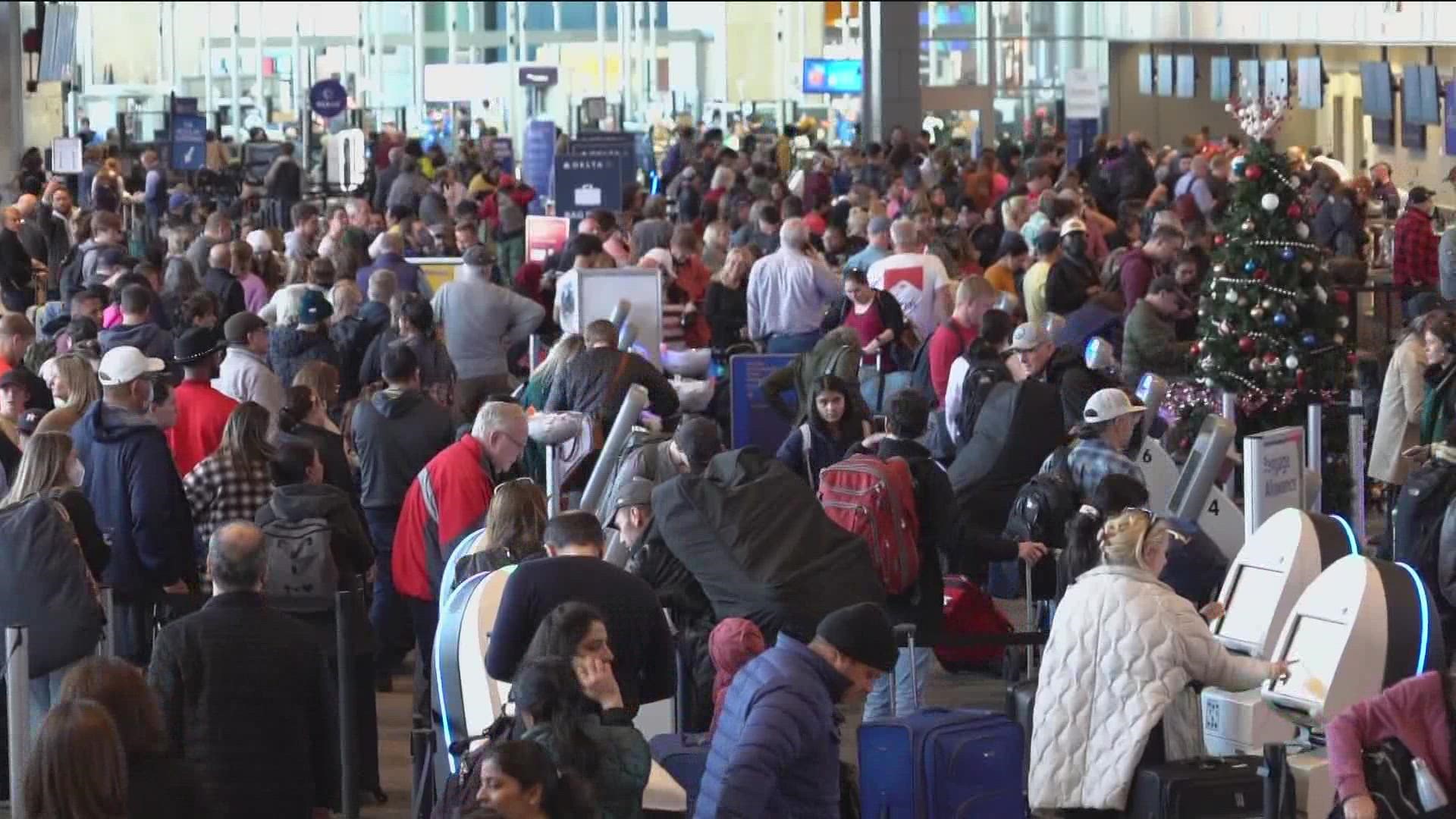 Thousands of passengers are stranded nationwide, including at Austin's airport, as Southwest cancellations mean few options to get home. Many are without luggage.