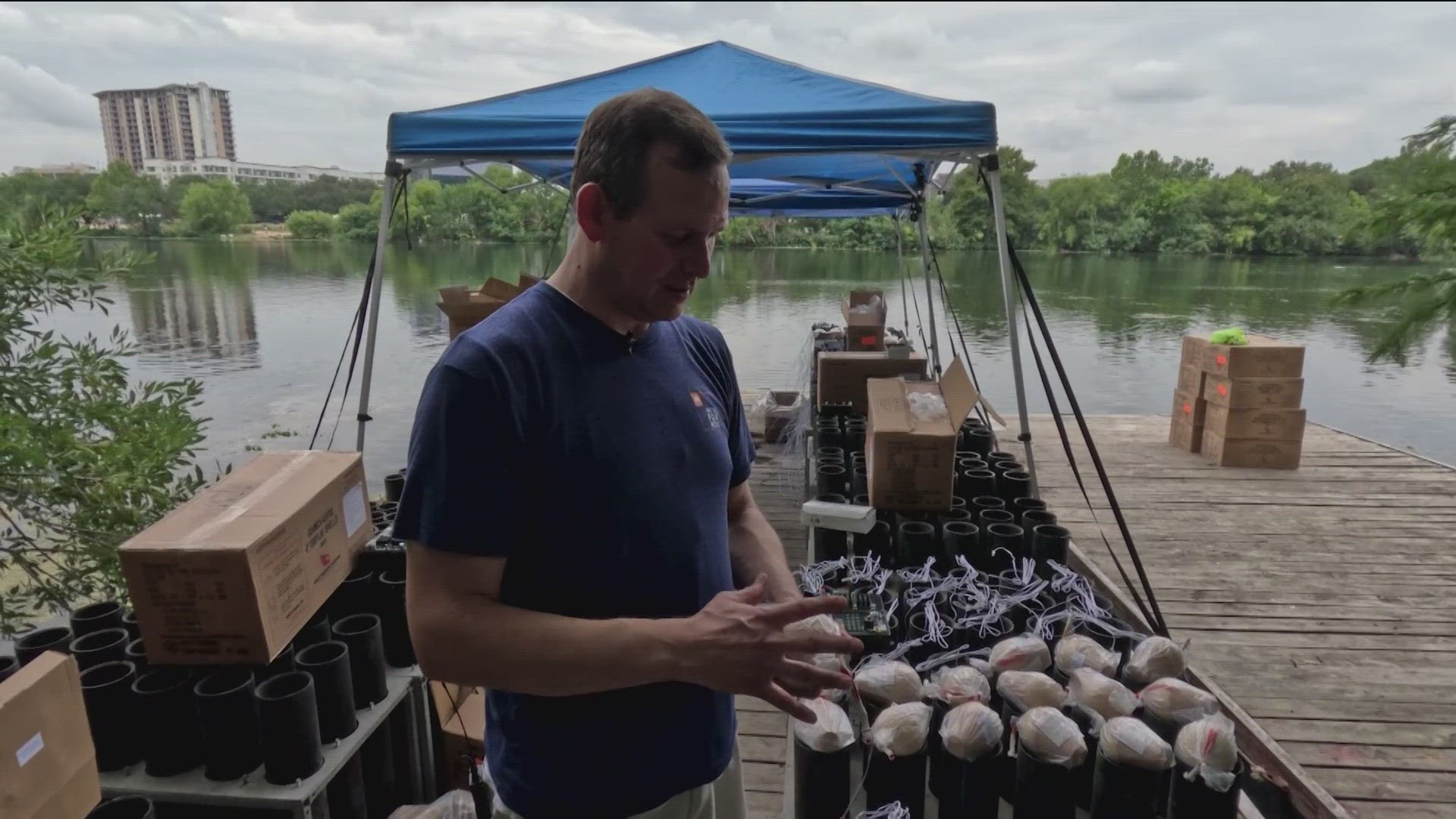 The annual fireworks show at Vic Mathias Shores starts at 8:30 p.m. KVUE got a behind-the-scenes look with the people who make it happen.