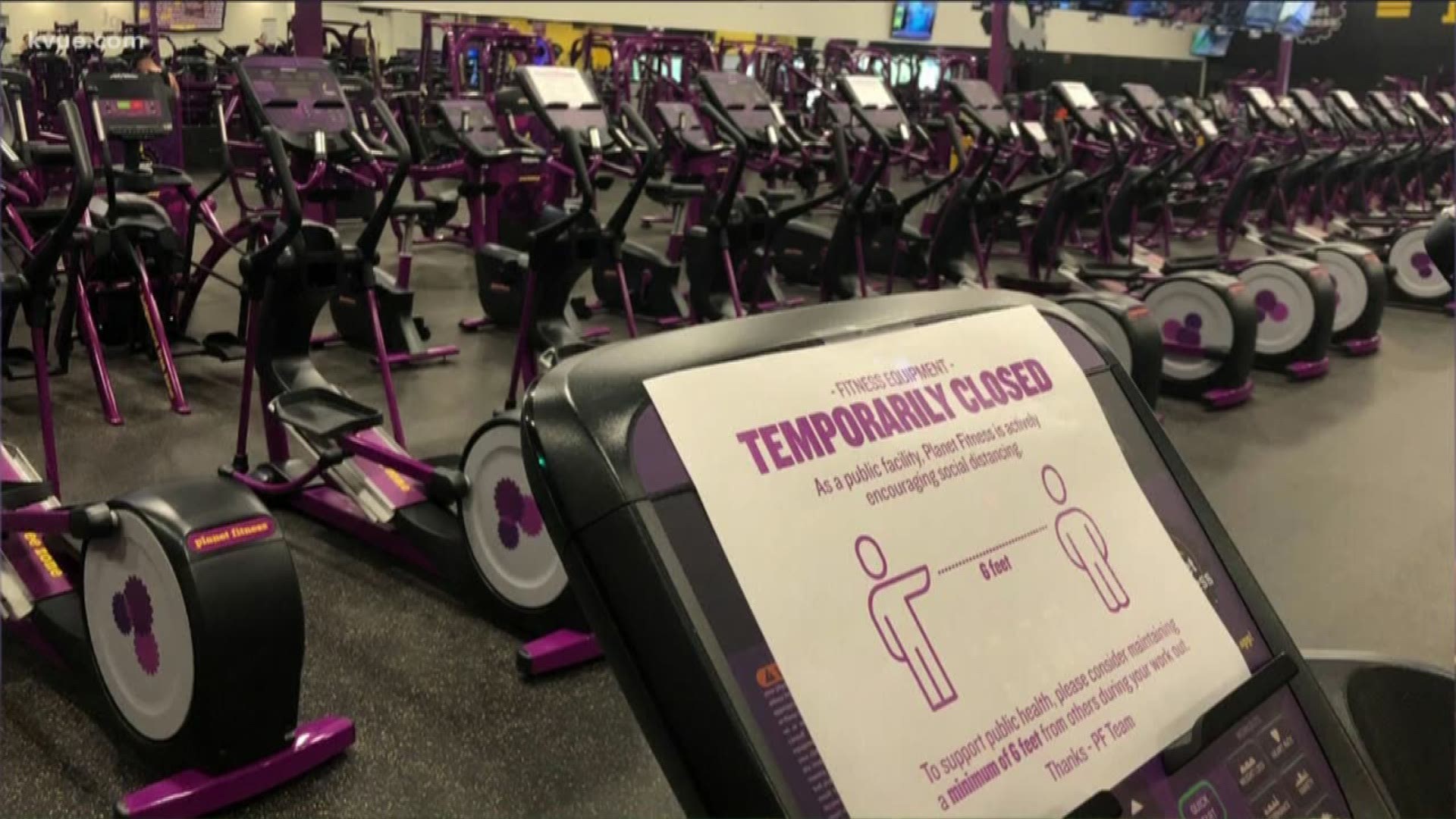Several gym chains have announced they're temporarily shutting down.