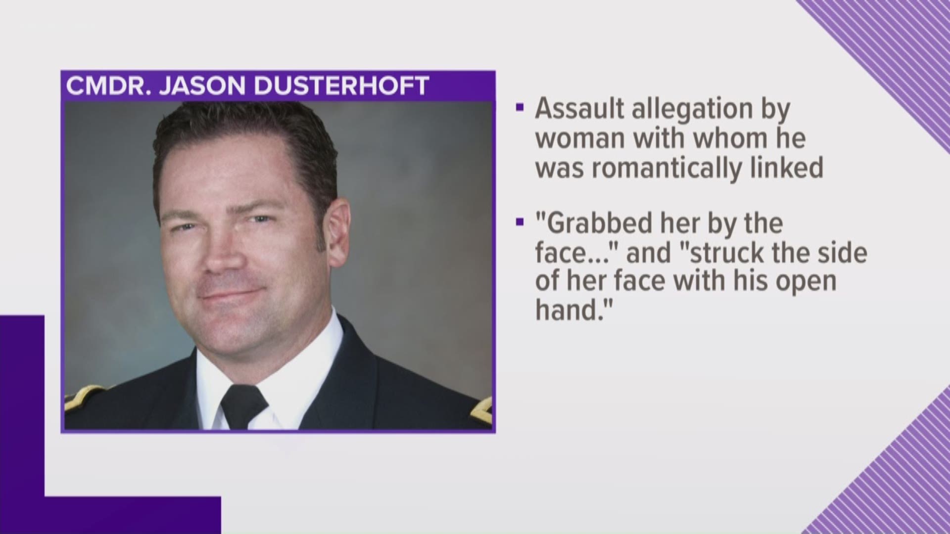 An Austin police commander, who once served as an assistant chief for the department, has been under investigation for more than a month after being accused of assaulting a woman at a local gentlemen's club - an allegation he denies.
