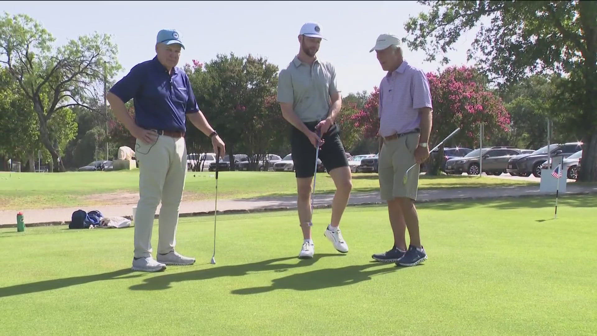 Two-time Masters champion Ben Crenshaw tested out the new putting green at Lions Municipal Golf Course in Austin.