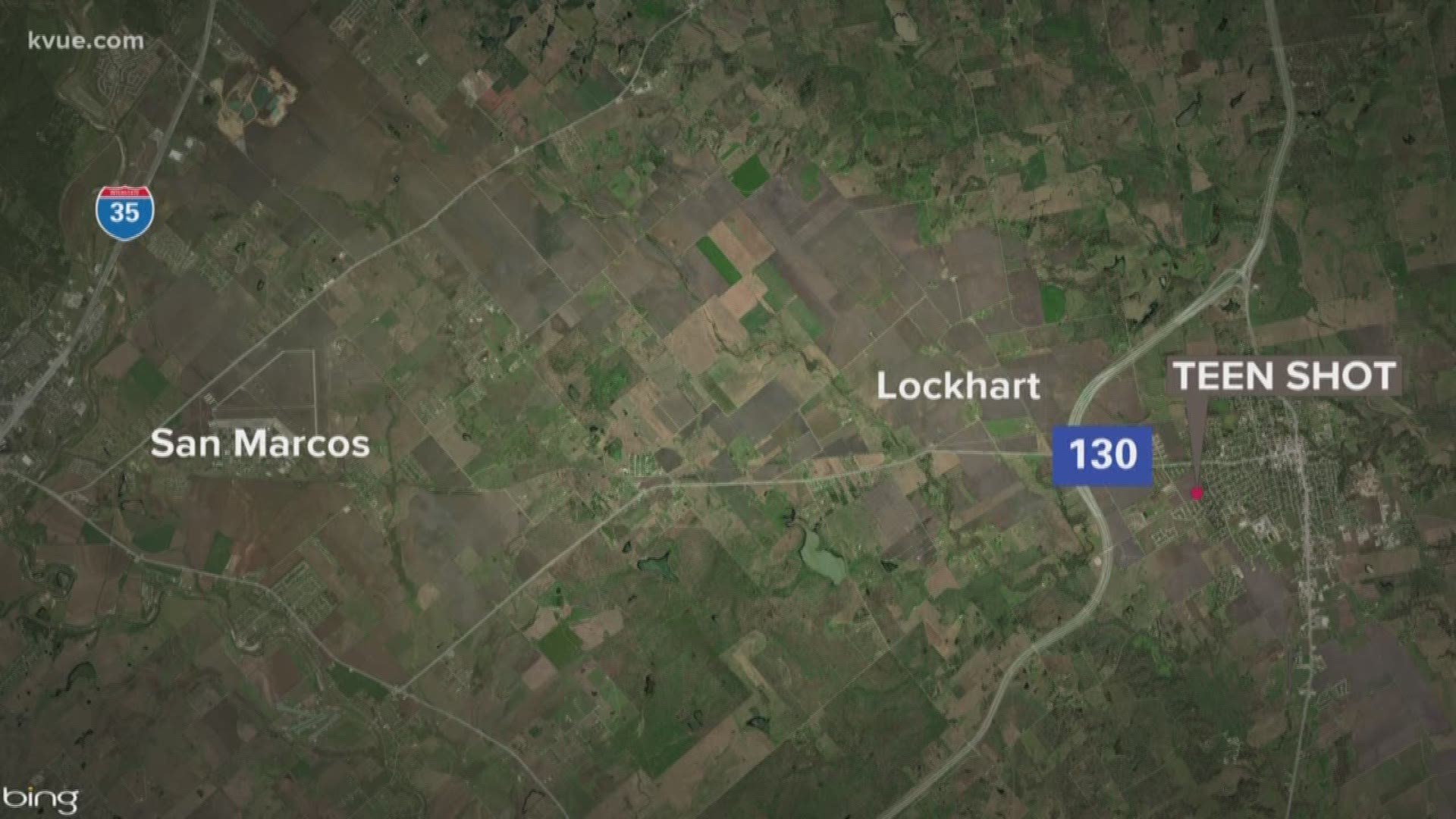 Police in Lockhart are searching for a suspect after a teen was shot.
