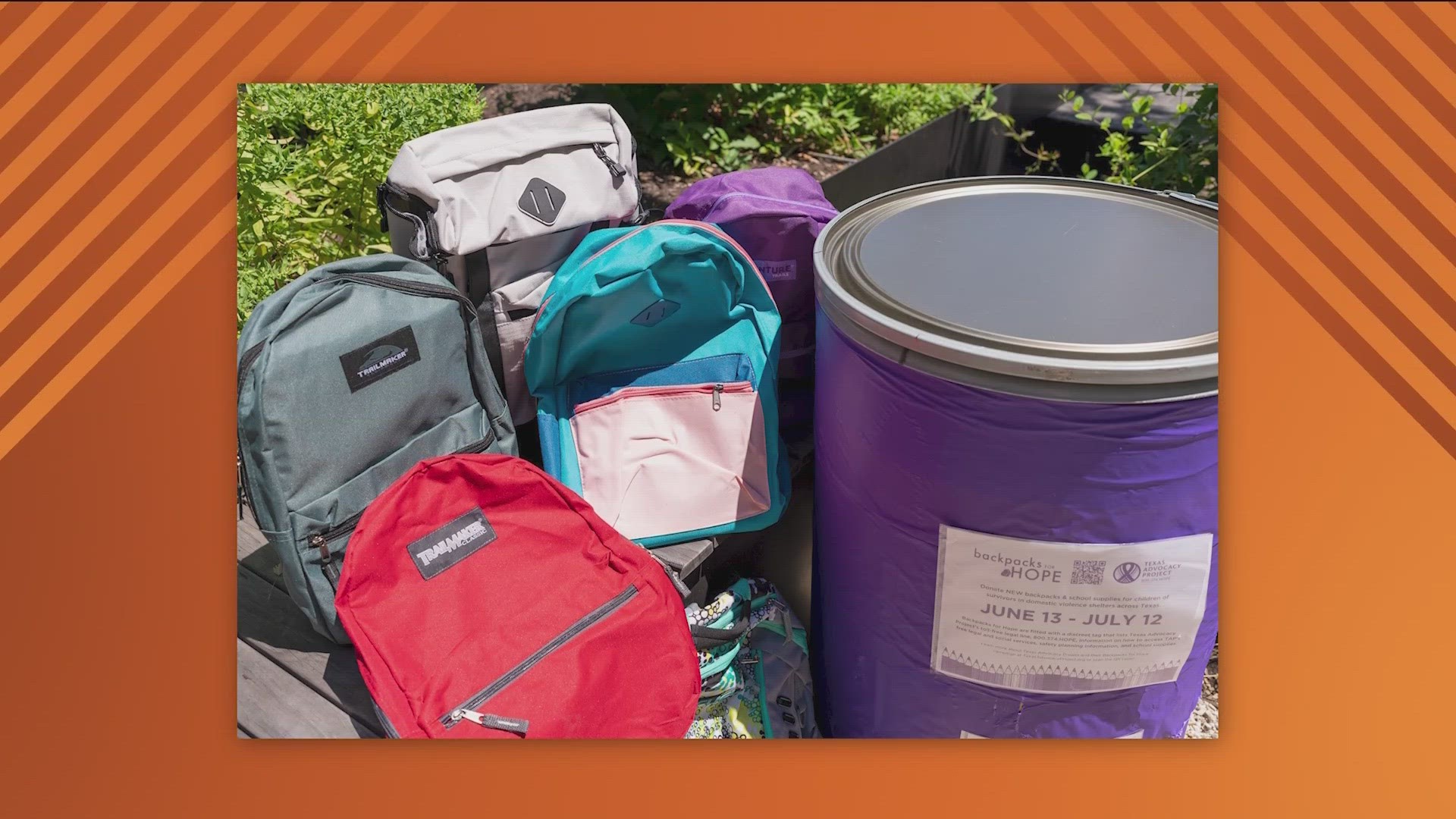 The Texas Advocacy Project's "Backpacks for Hope" campaign begins Tuesday.