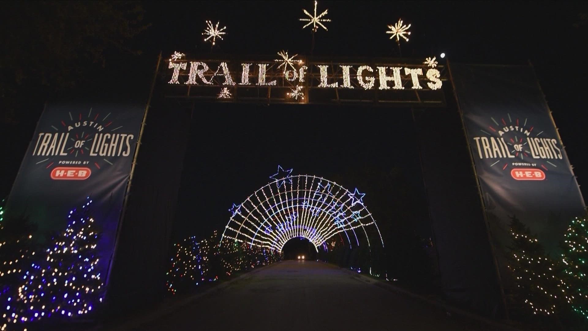 Organizers with Austin's Trail of Lights are closing on Thursday night due to the cold weather.