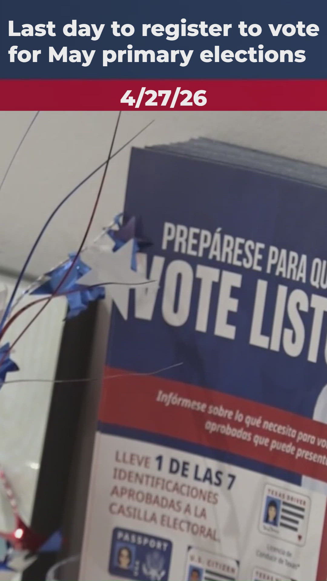 Monday is the last day to register to vote in Texas primary elections ...
