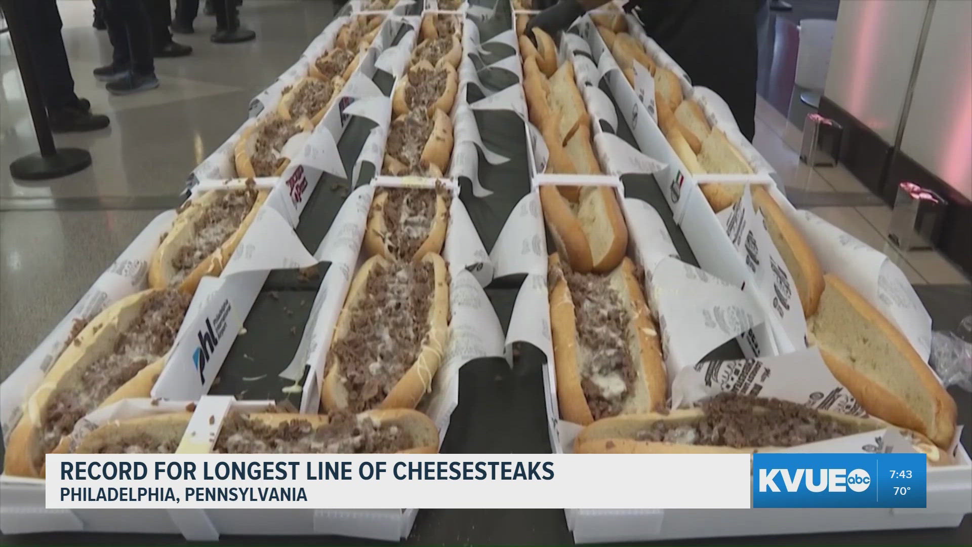New record set in Philadelphia for longest line of cheesesteaks | kvue.com