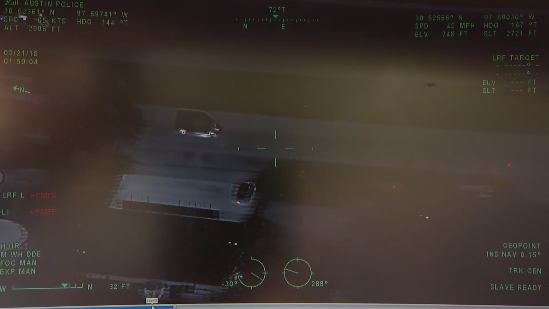 Austin PD has released its helicopter footage of the officer-involved shooting regarding the serial Austin bomber.
