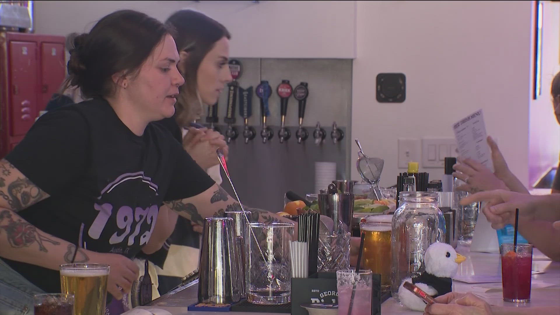 1972 Women's Sports Pub celebrated its opening this week, just in time for March Madness. 
