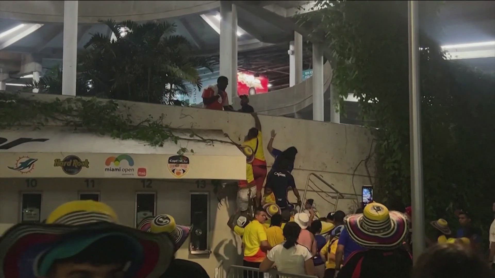 Crowds rushed the gates ahead of a game against Argentina and Colombia.