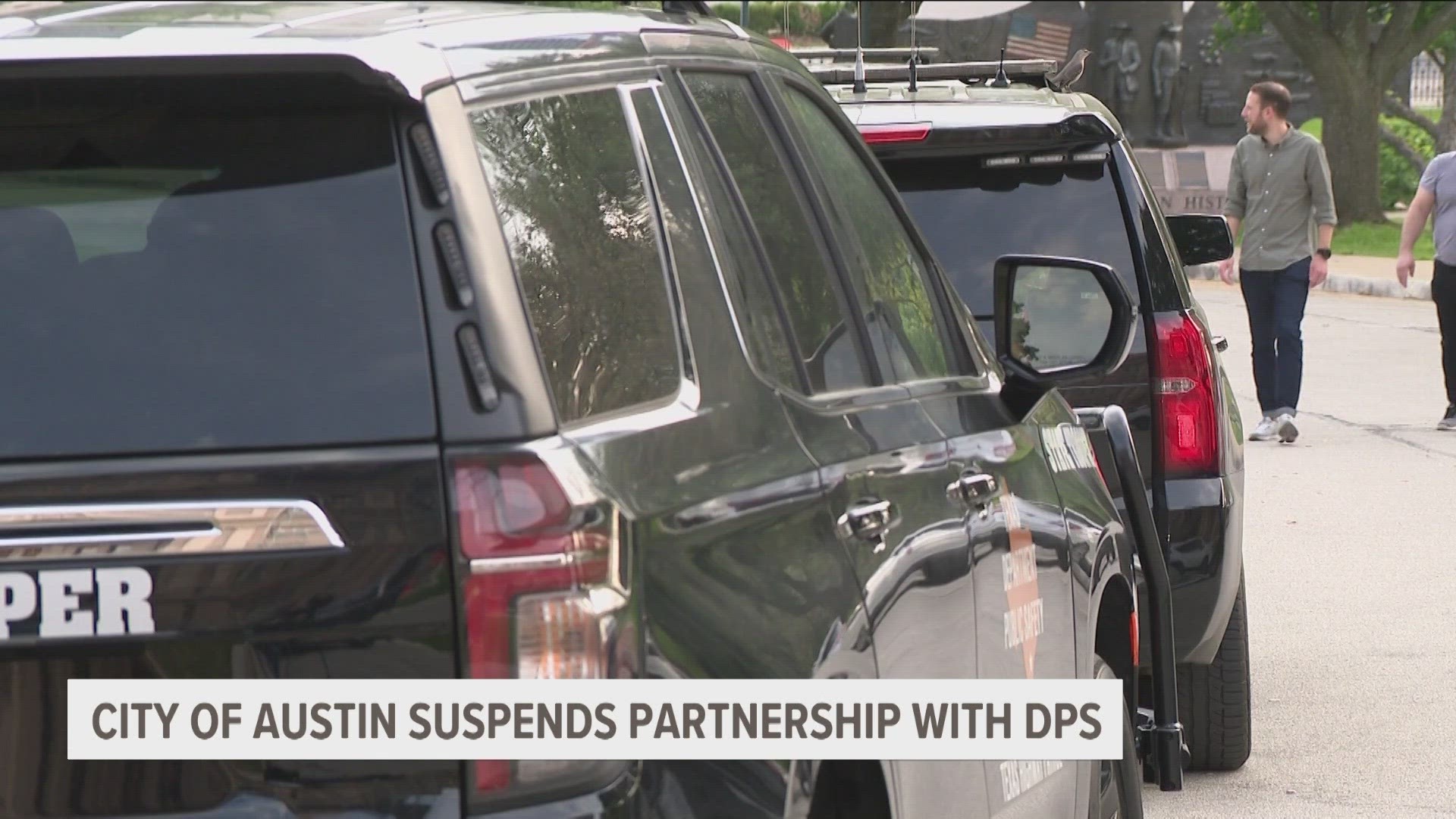 Austin has suspended its partnership with DPS. It comes as an Austin father is claiming a trooper pulled a gun on him and his 10-year-old son.