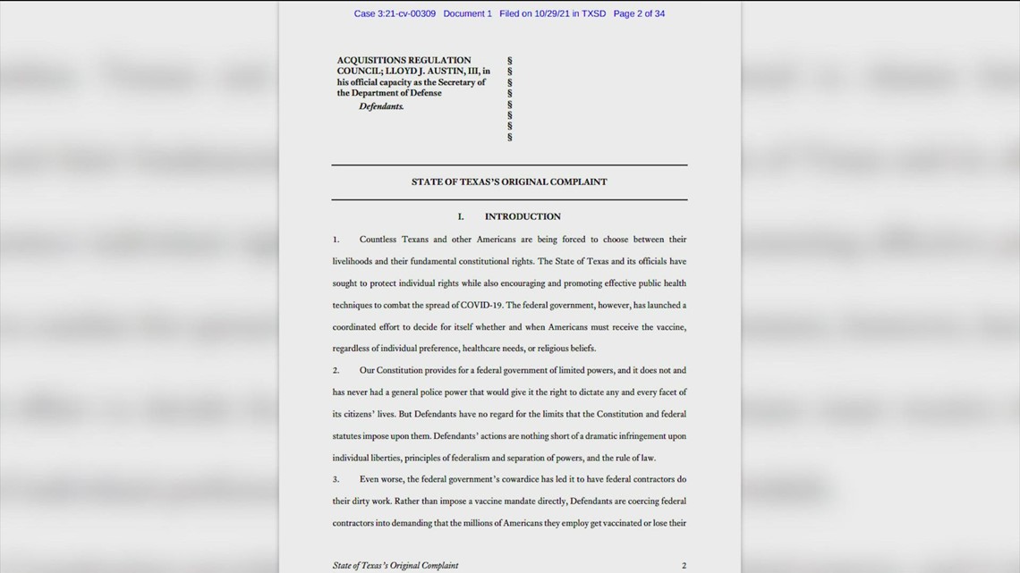 Texas AG Ken Paxton sues Biden administration over COVID-19 vaccine ...
