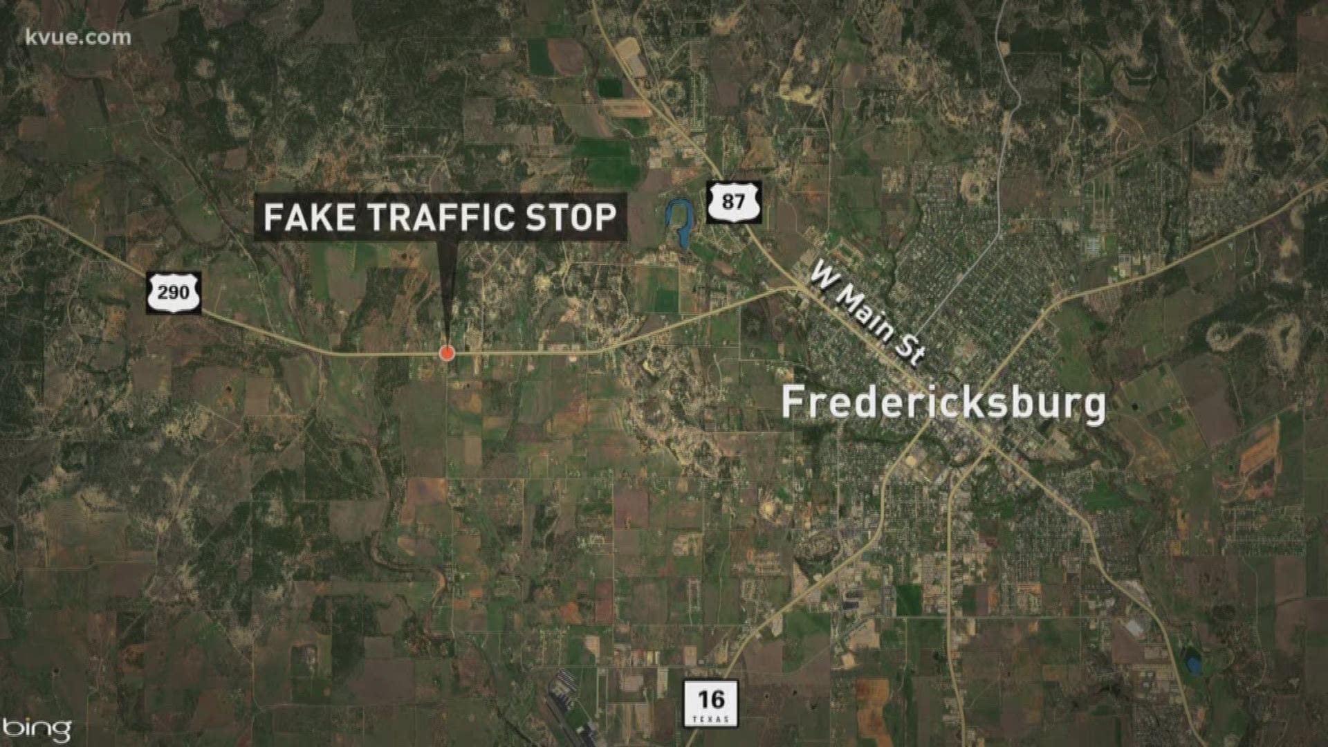 Sherrif's deputies say a man stopped a driver Thursday along Highway 290 west of Fredericksburg.