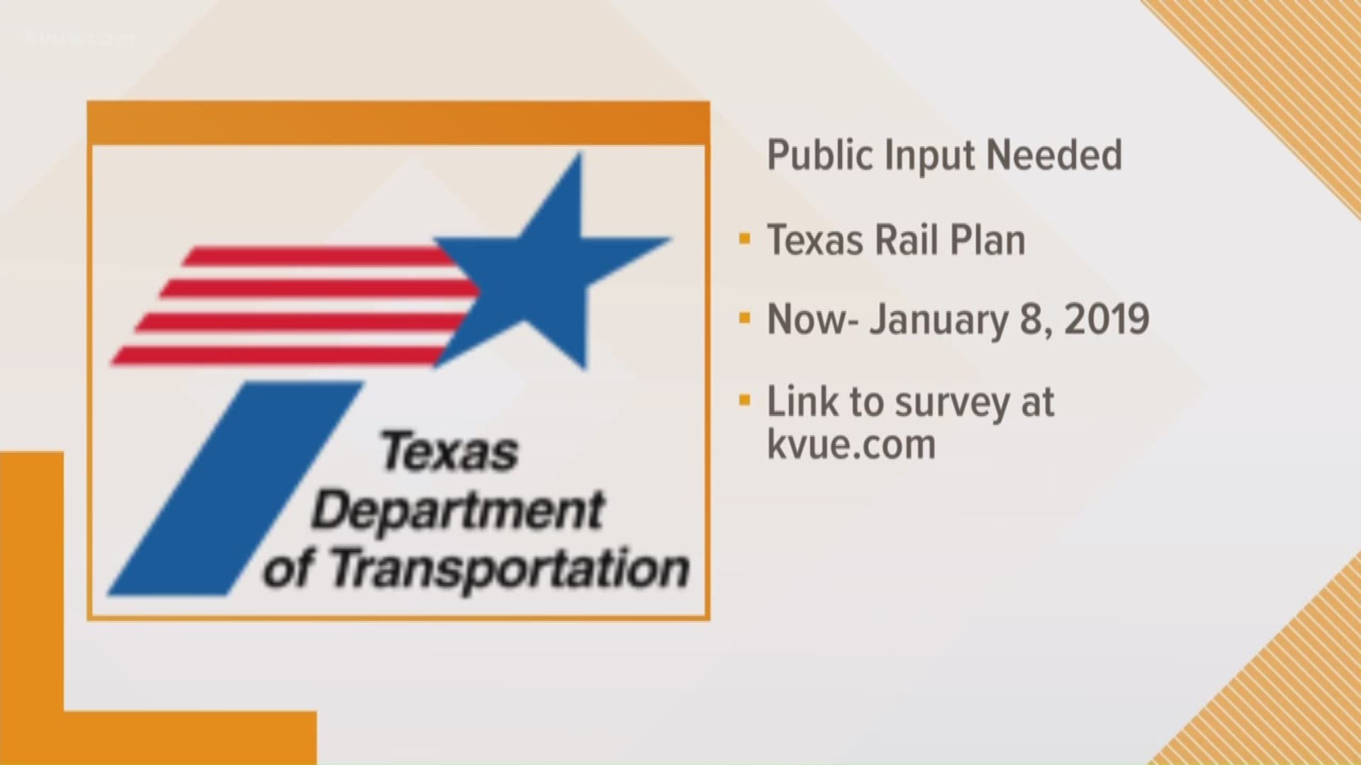 TxDOT leaders want to know what you think about future rail projects in Texas.