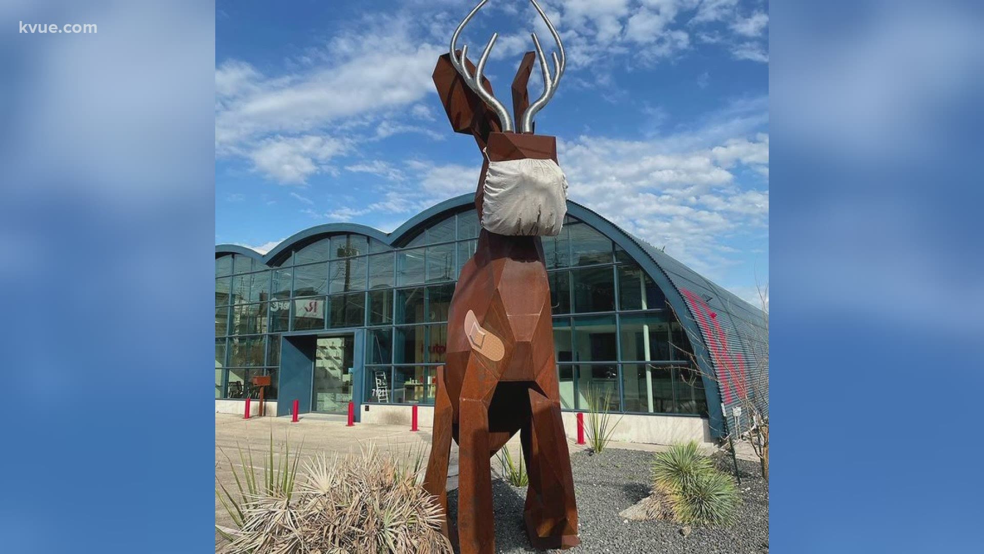 Austinites now have another reminder that anyone 16 years old and older can get a COVID-19 vaccine. It's in the form of an 18-foot metal jackalope.