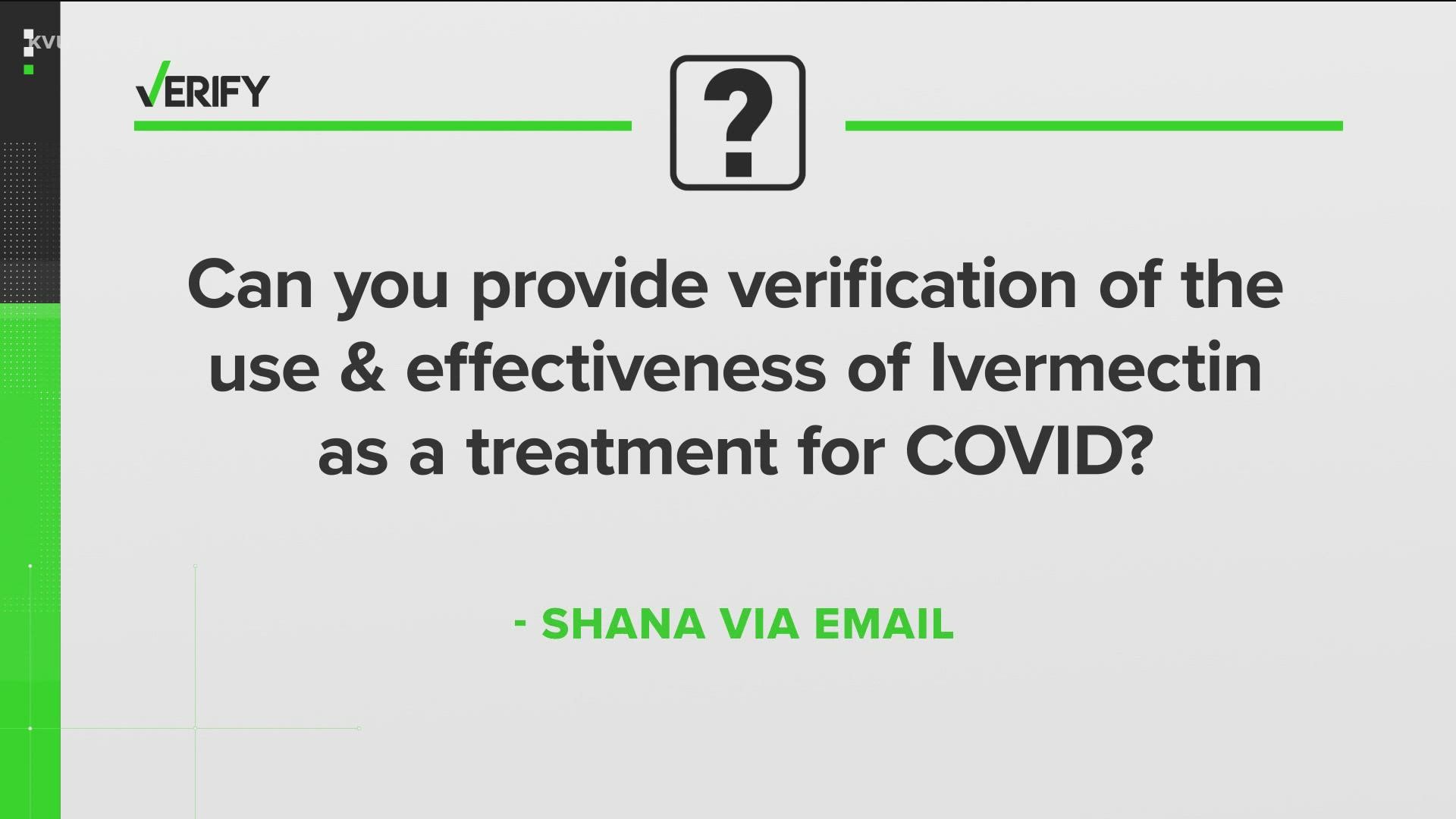 “Can you provide verification of the use & effectiveness of Ivermectin as a treatment for COVID?”