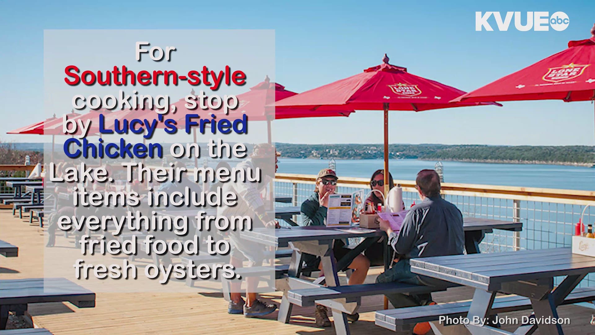 Whether you're indulging in food on Lake Austin or Lake Travis, you're sure to have a grand view accompany you.