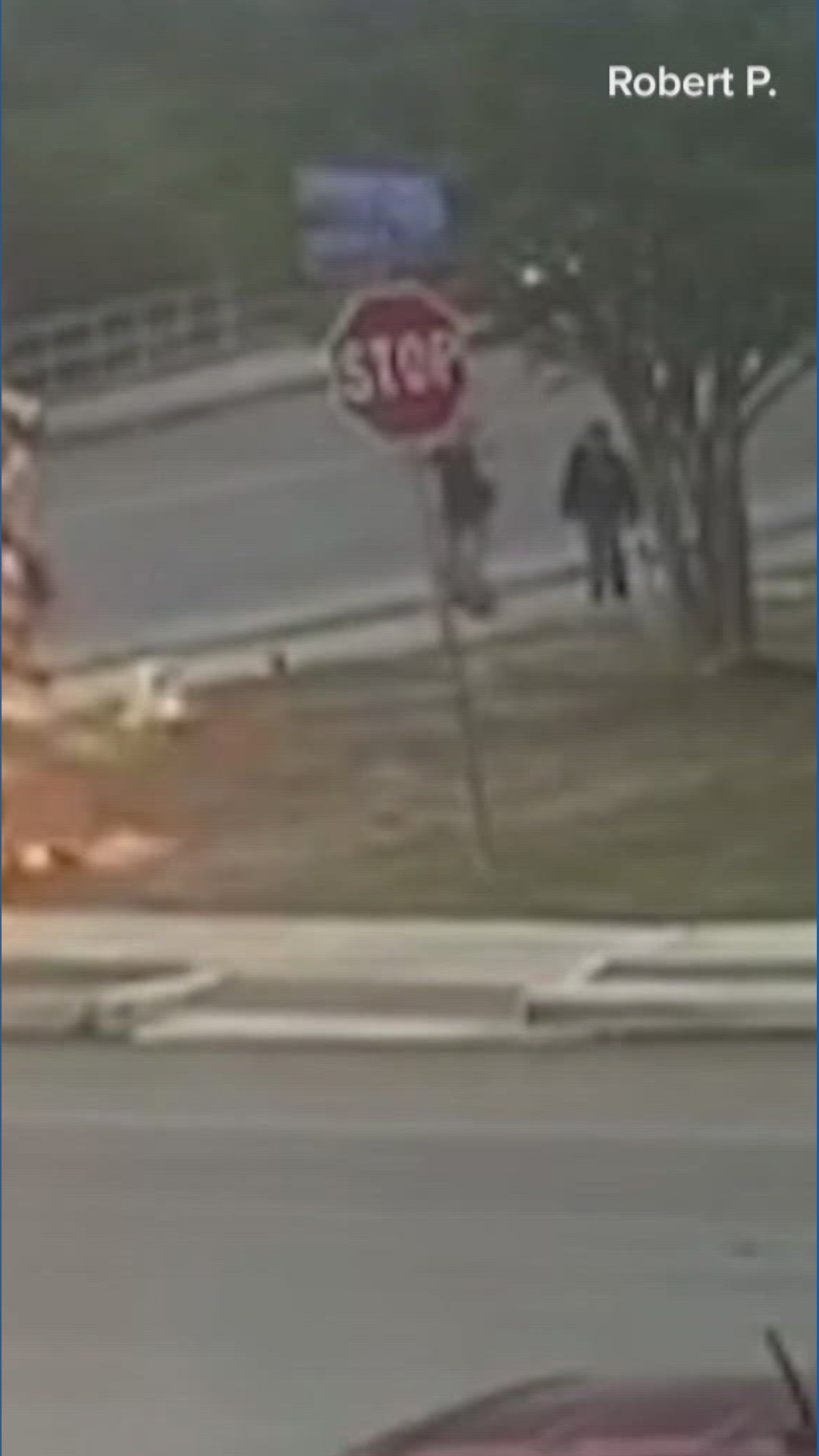Close call caught on camera as motorcycle crash explosion narrowly ...