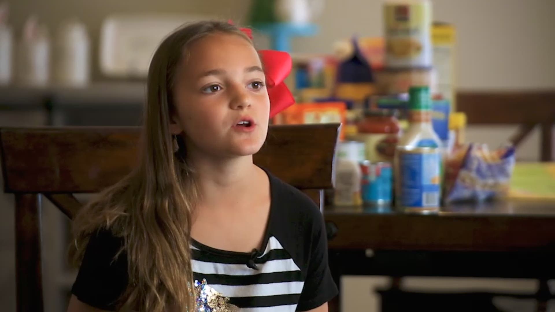 Gracie Garbade created Gracie's Canned Goods. Every fall, this 9-year-old collects food for the homeless in her community.