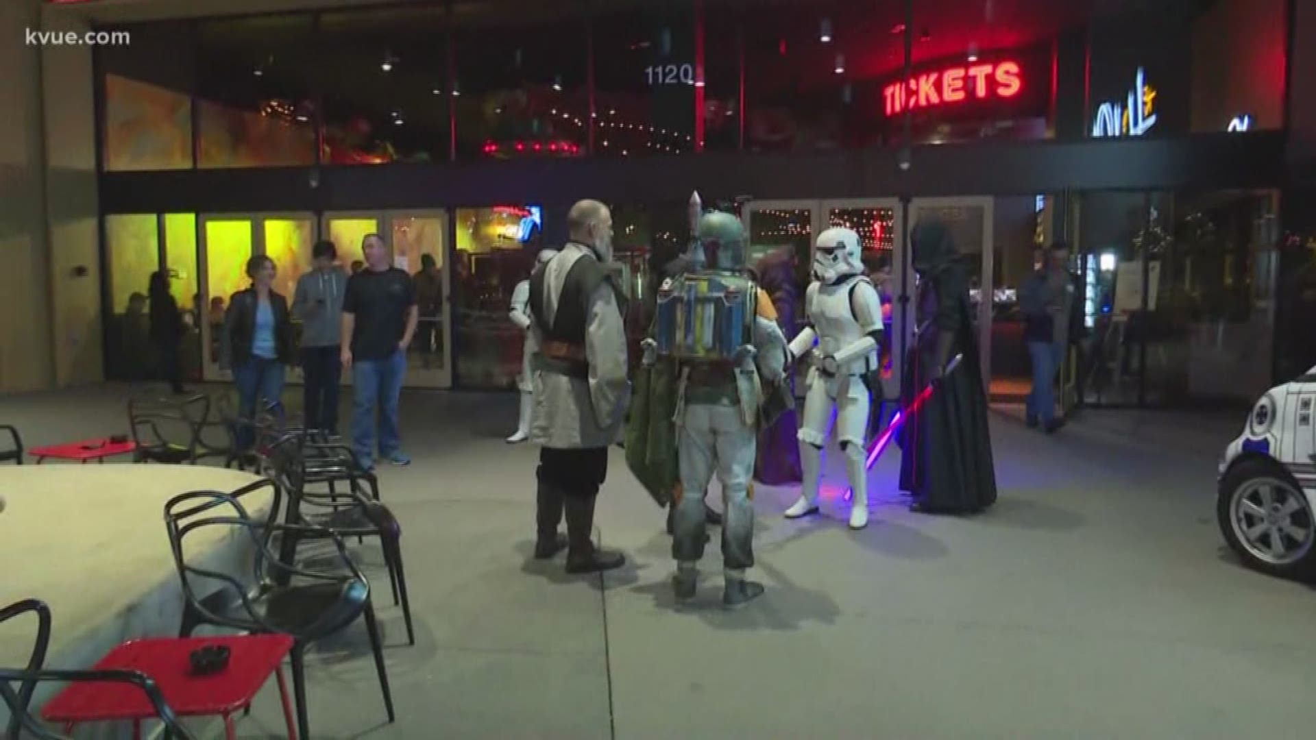 You can bet "Star Wars" fans were lined up Thursday night, ready for the premiere of the next installment in the film franchise.