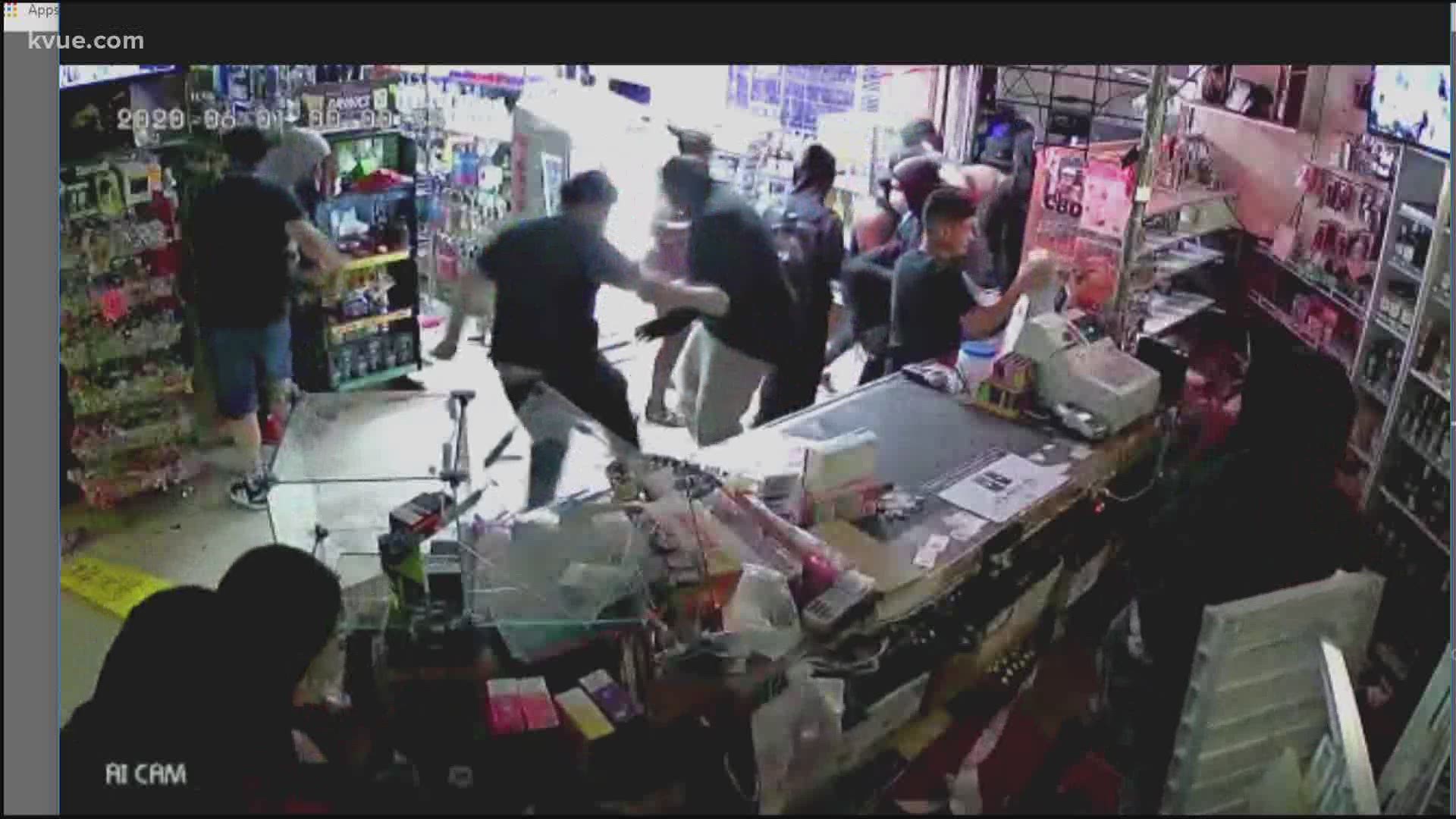 The looters were caught on camera amid protests in Downtown Austin.