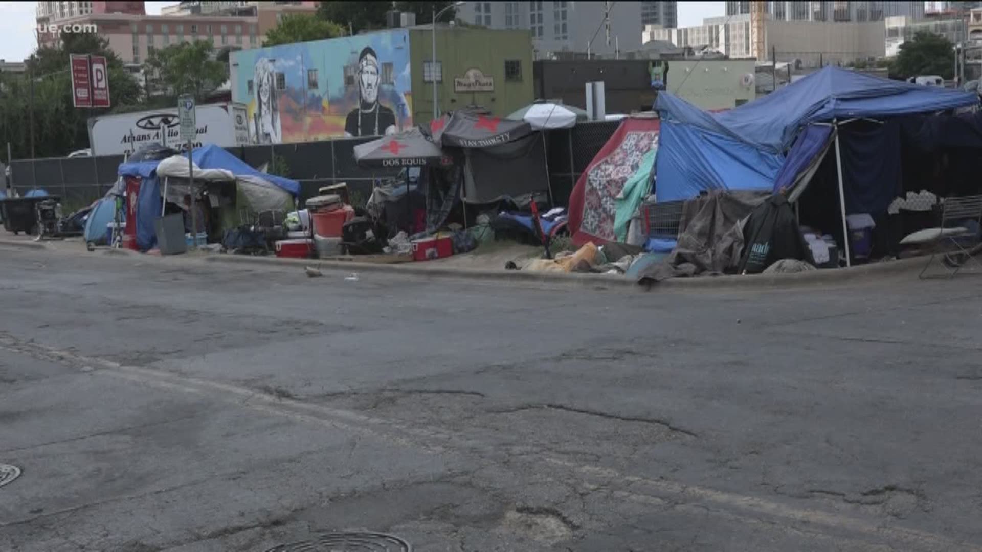 In an effort to make Downtown Austin safer, the city is narrowing the sidewalk around the ARCH homeless shelter.
