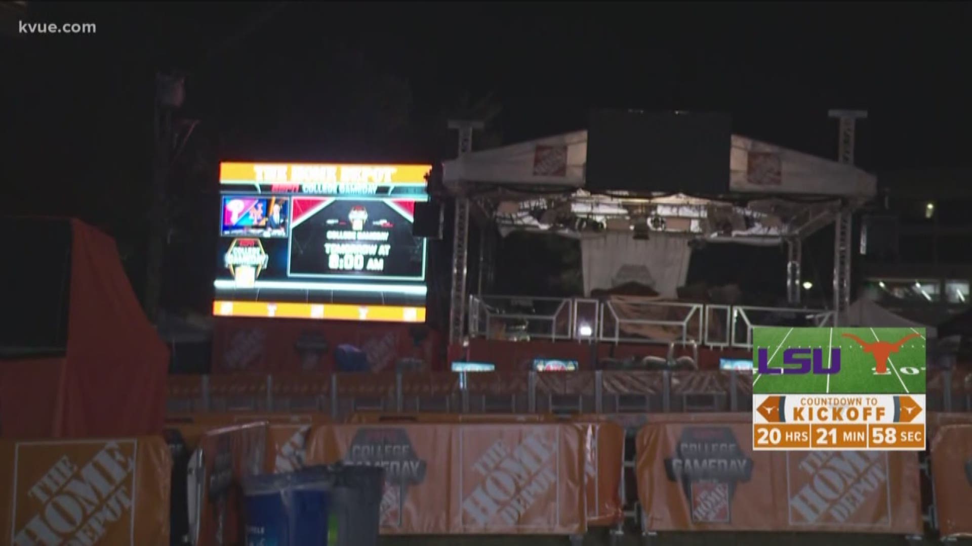 ESPN is setting up shop in Austin to cover the biggest college football game of the weekend.