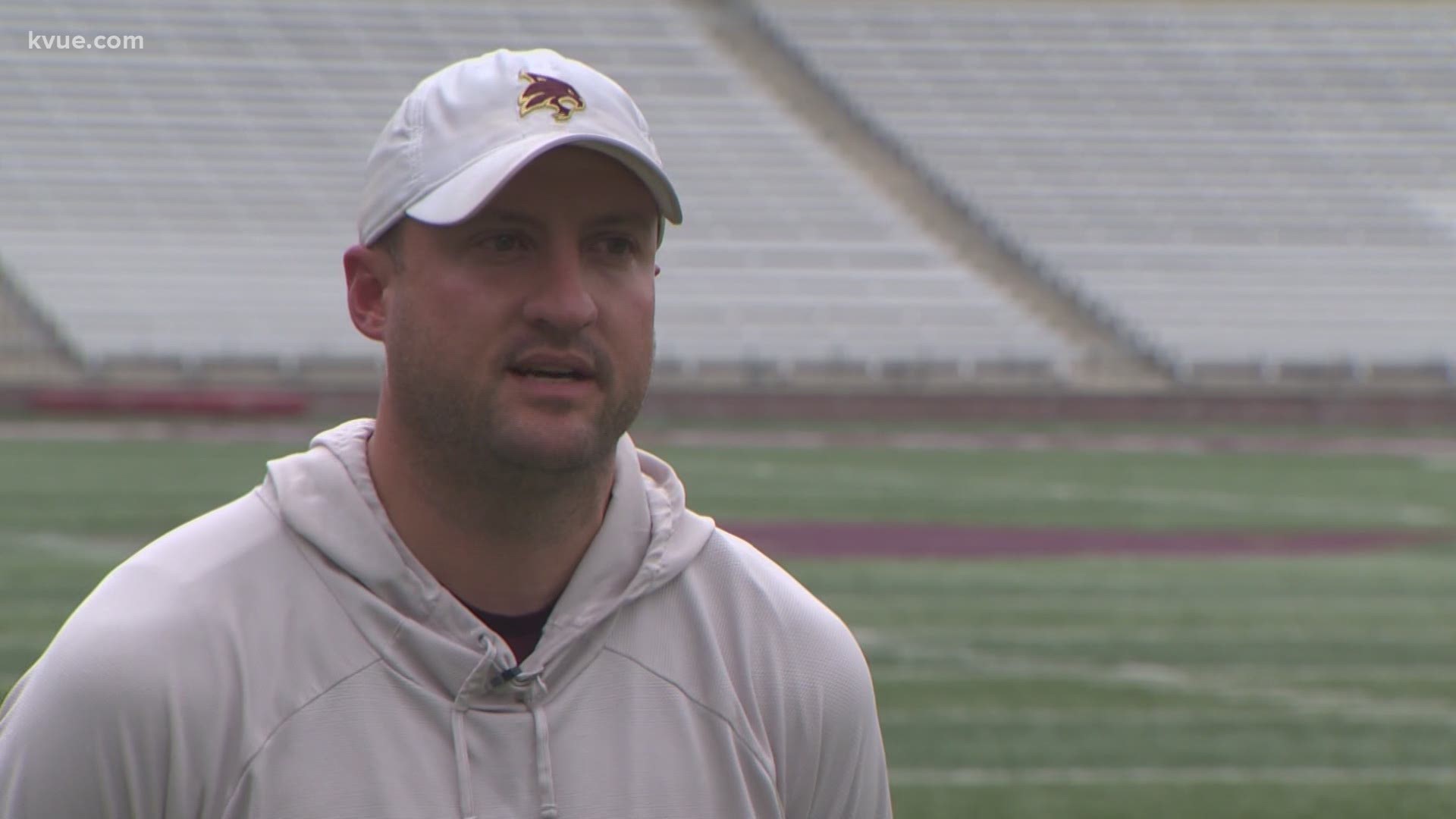 Texas State University coach Jake Spavital spoke with KVUE about the season opener against SMU. Four Bobcats are in quarantine and will miss the game.