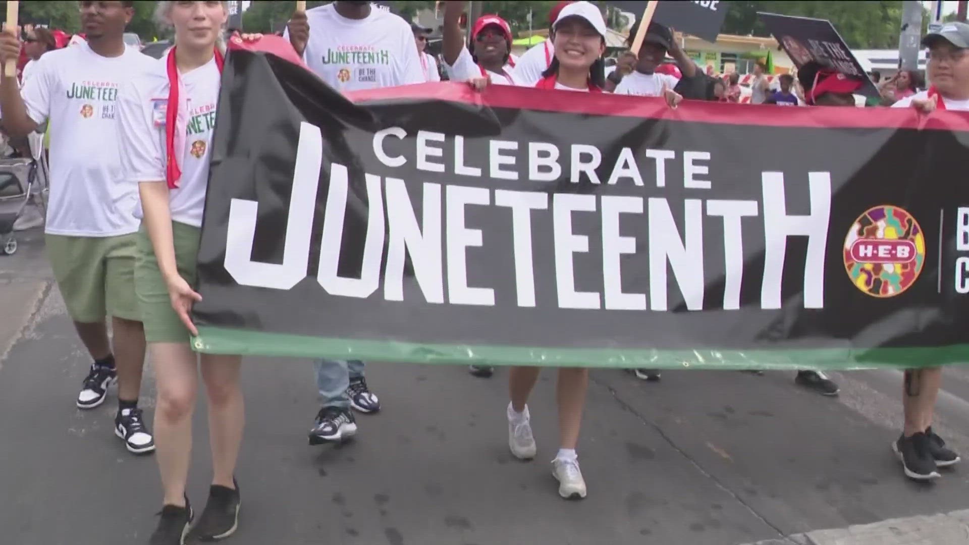 The triple-digit heat didn't deter the thousands who joined the celebrations in East Austin.