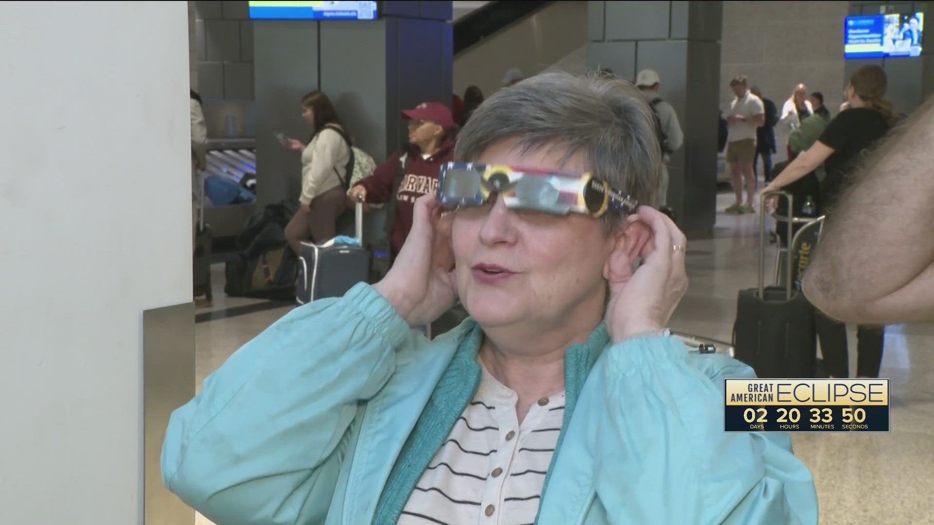 KVUE's Melia Masumoto spoke with eclipse spectators from Arizona, North Carolina and even a couple from Canada who are in Central Texas for their honeymoon.