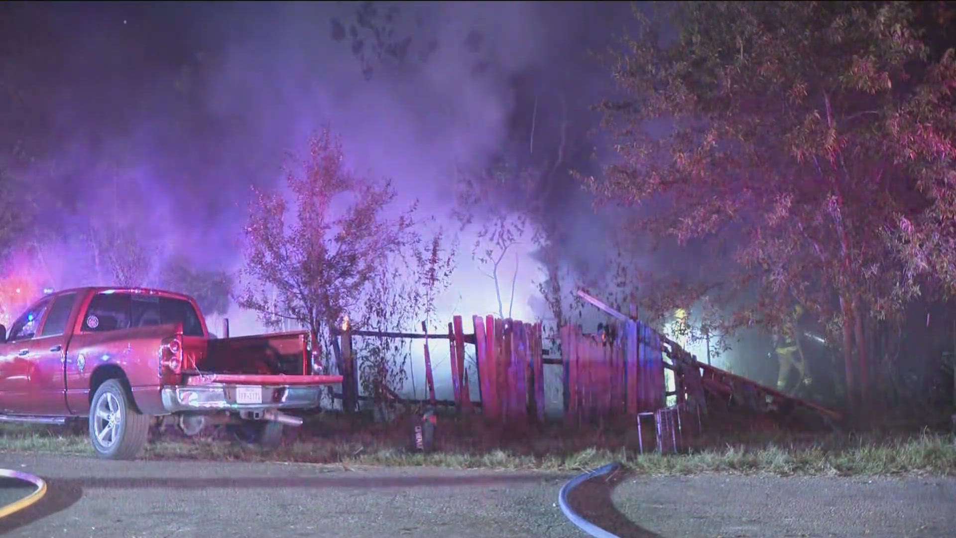 The Austin Fire Department said the home on Colfax Drive is completely gone.