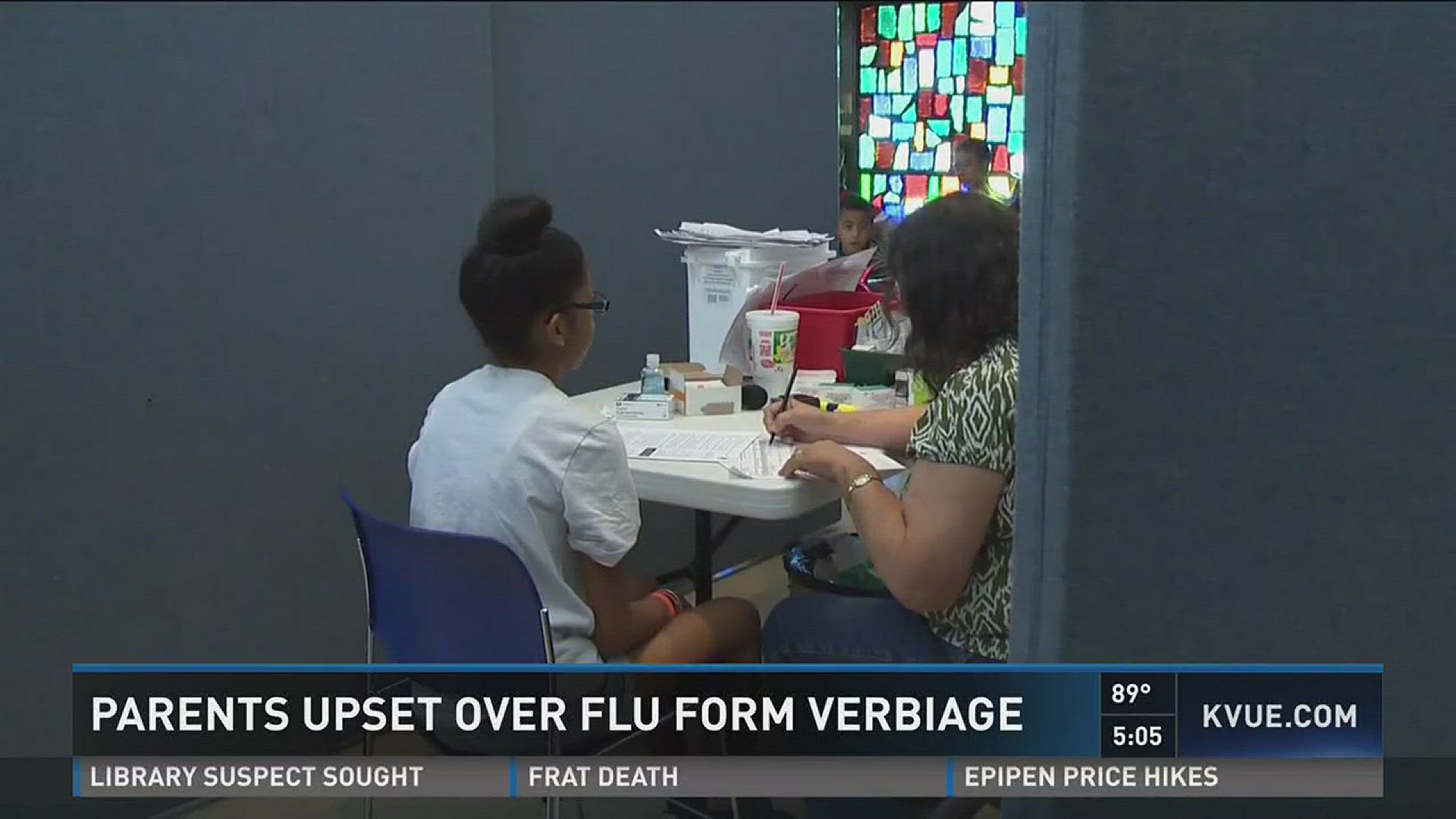 Parents upset over flu form verbiage