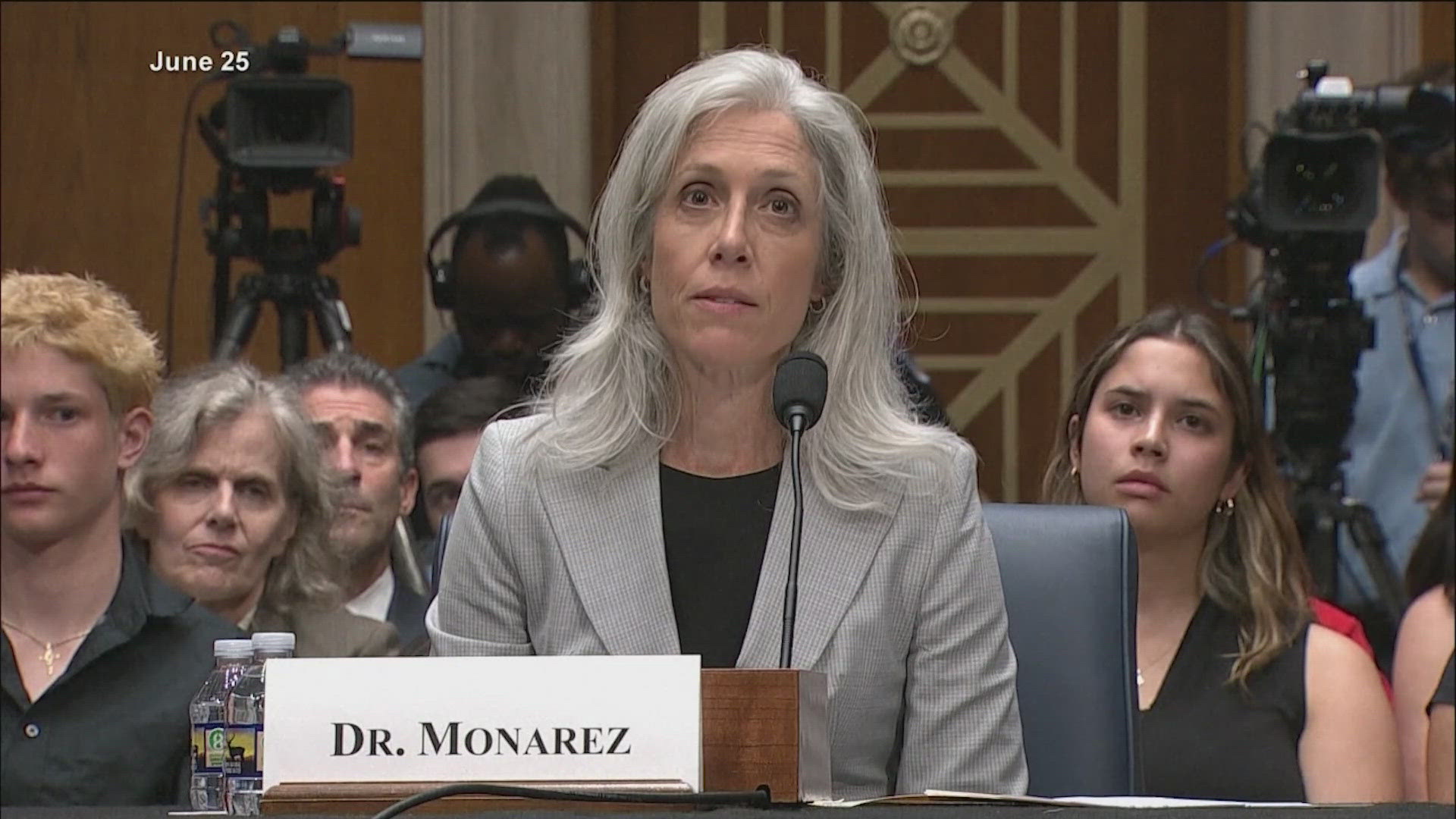 CDC staff members are protesting and four top officials resigned after President Donald Trump fired director Susan Monarez. 