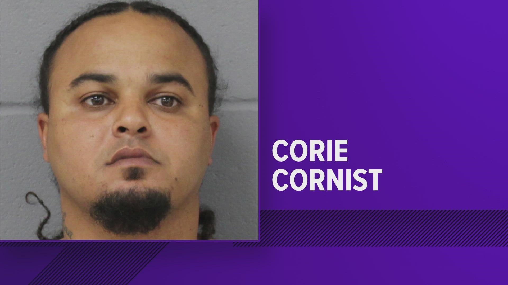 Police arrested Corie Cornist on Friday morning after an officer found a woman with serious injuries on Cedargrove Drive in southeast Austin.