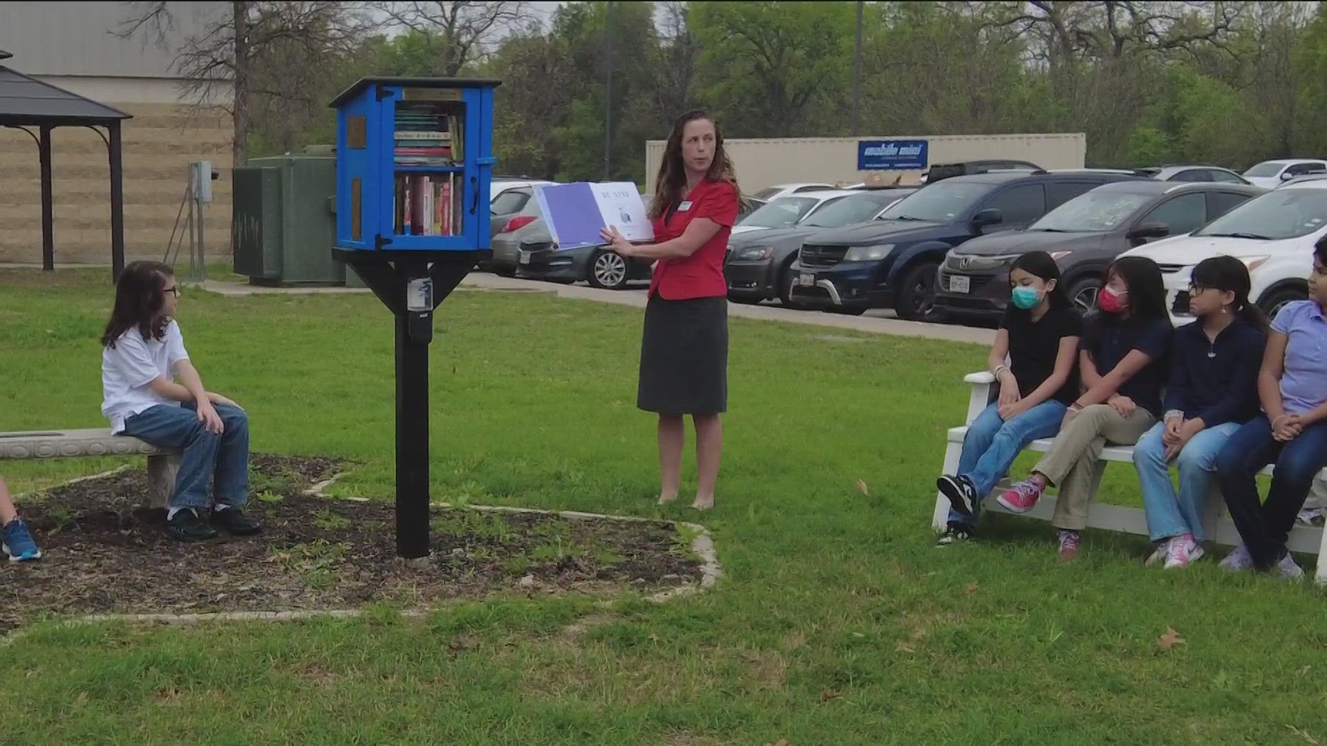 The little library aims to help increase students' access to books and increase literacy.
