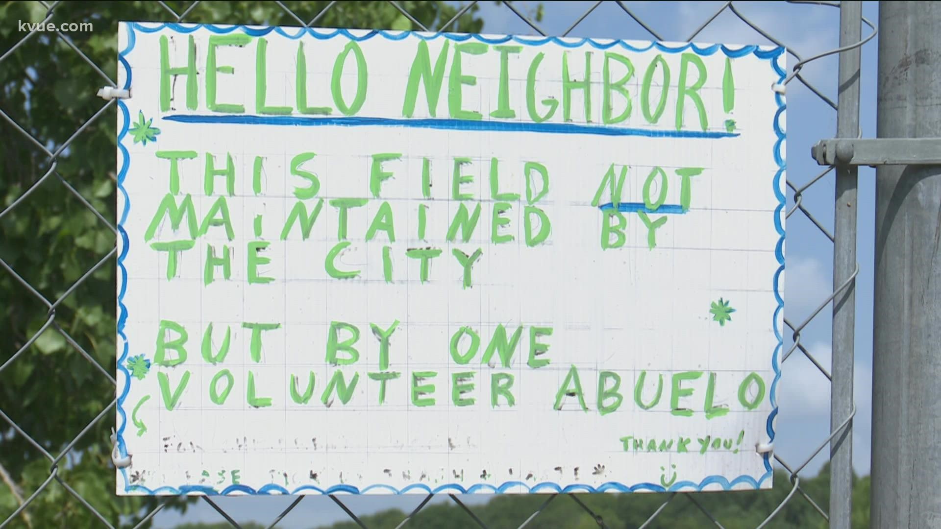A 70-year-old East Austin man is stepping in where City crews haven't.
