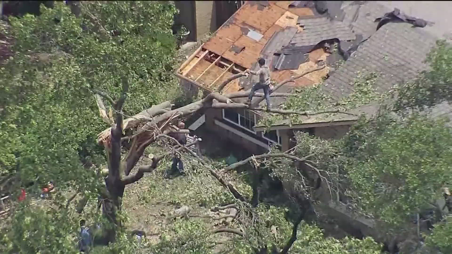 About 1 million Texans lost power on Tuesday as storms swept through North Texas and the Gulf Coast.