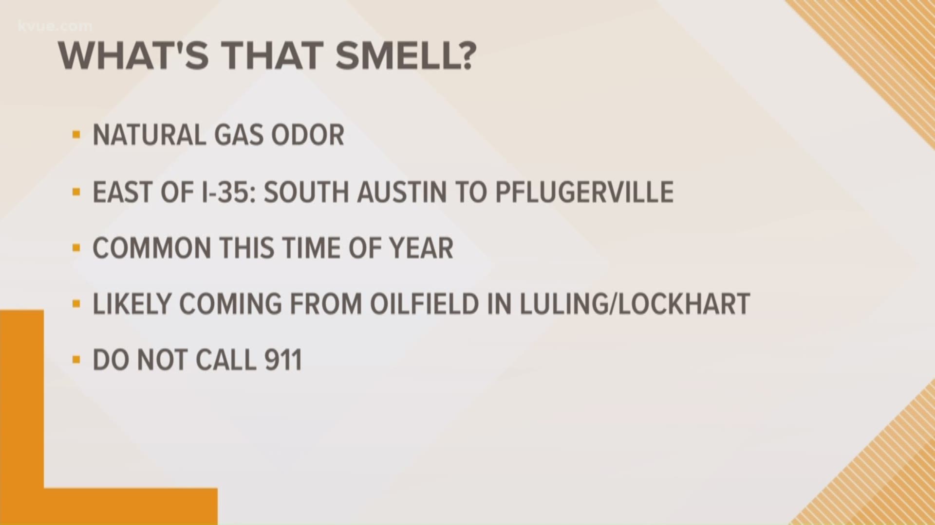 The strong odor is common this time of year and the stench is likely from oil fields, according to Austin Fire.