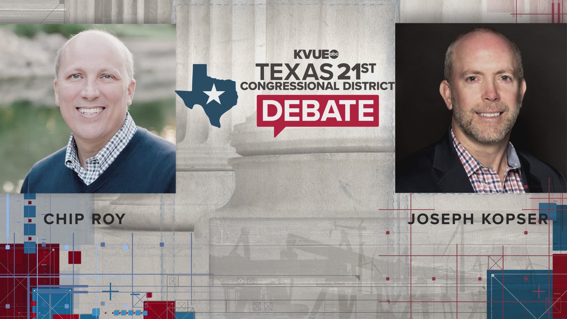 KVUE will broadcast the U.S. House of Representatives debate on Oct. 16 on television and multiple digital platforms so you do not miss out on what the candidates have to say.