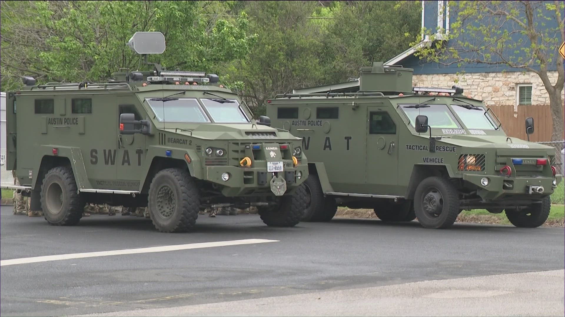 A man is in custody after SWAT surrounding a home in southwest Austin Thursday morning.