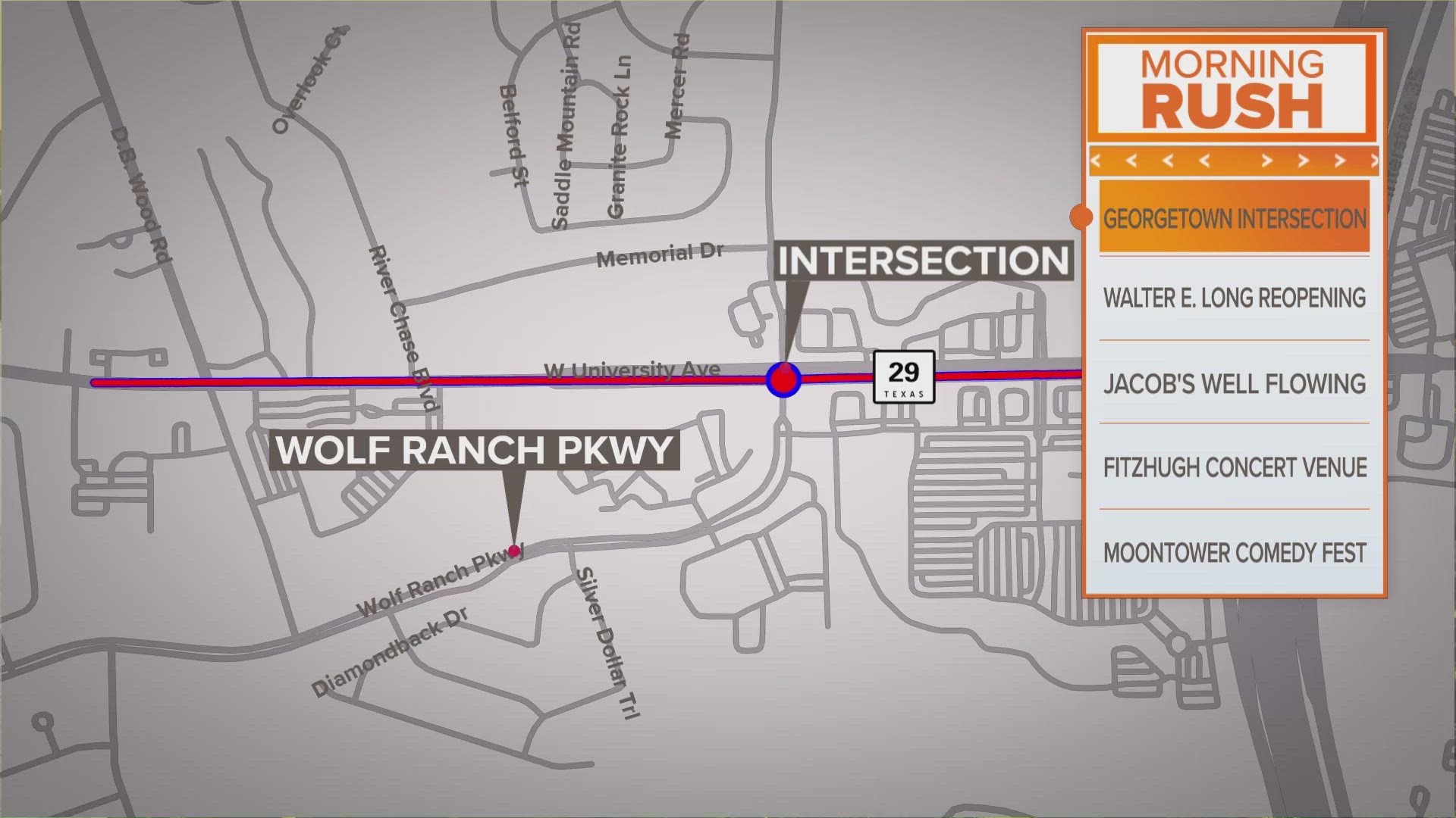 Officials in Georgetown are looking to address one of the city's busiest intersections.