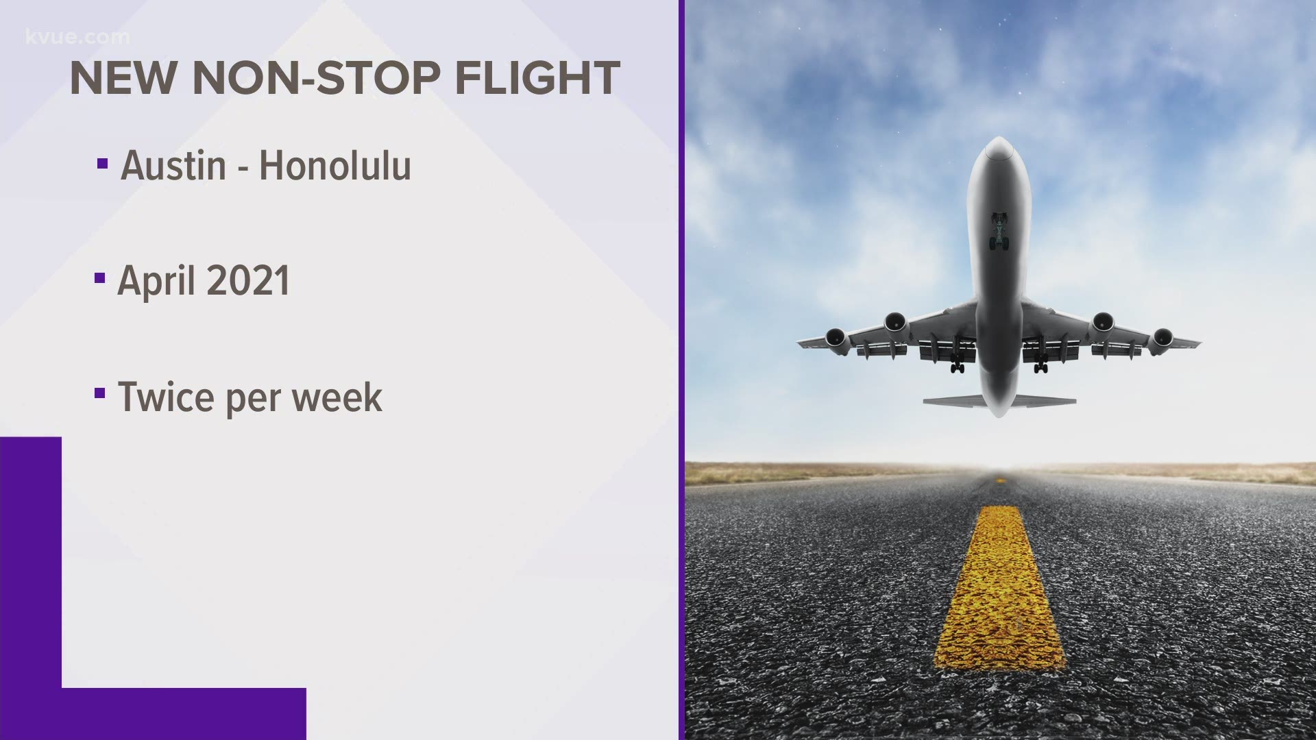 Austin Airport Gets First Nonstop Flight To Hawaii | Kvue.com