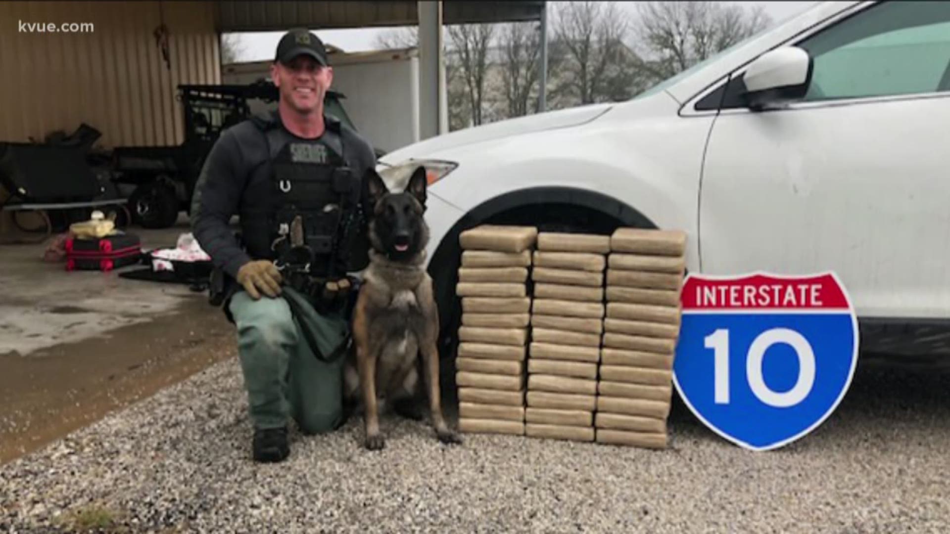 The new Fayette County K-9 helped sniff out $5 million in cocaine during a traffic stop on I-10 Friday.