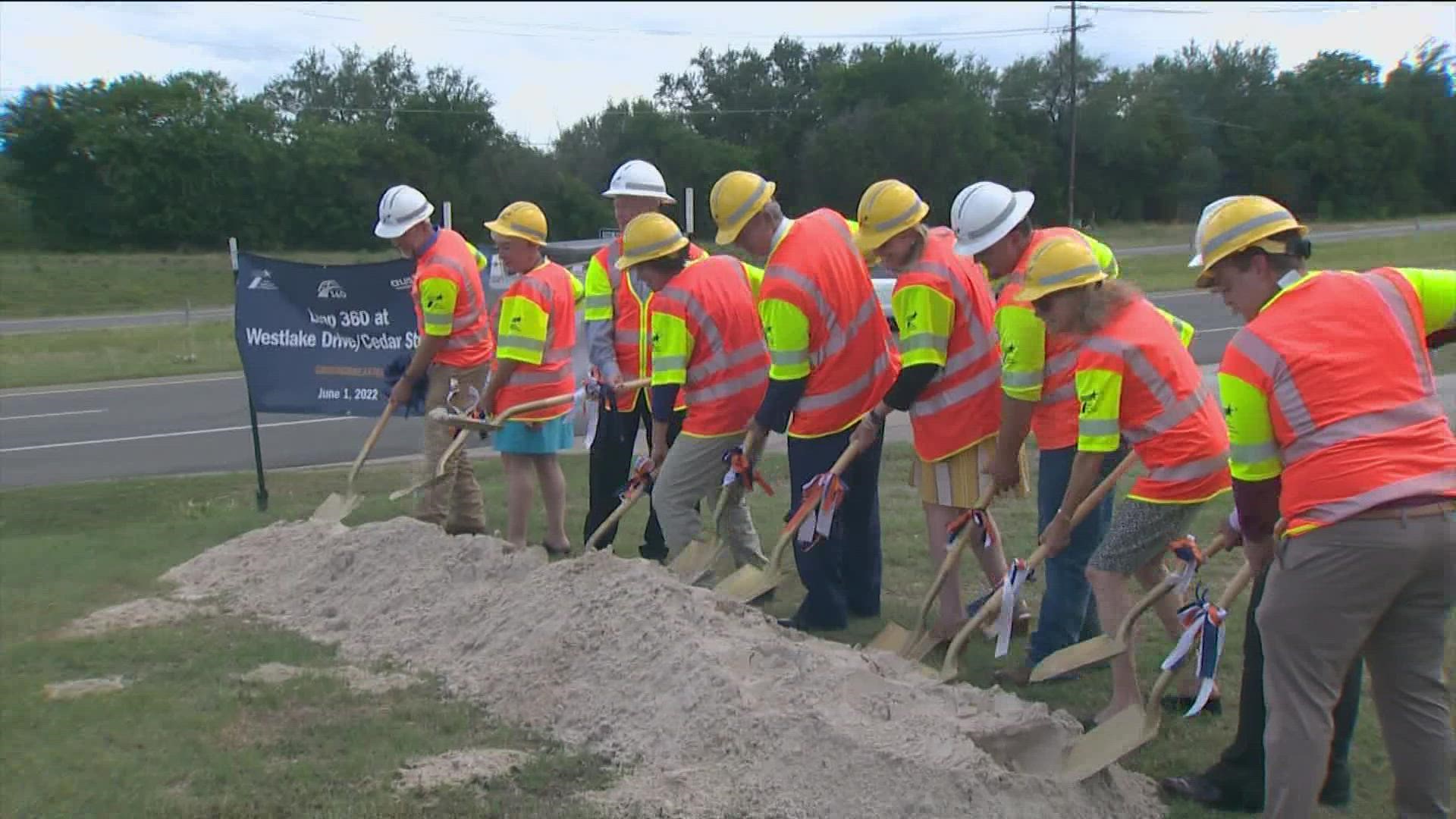 TxDOT crews broke ground on the first project to remove traffic signals on Loop 360.