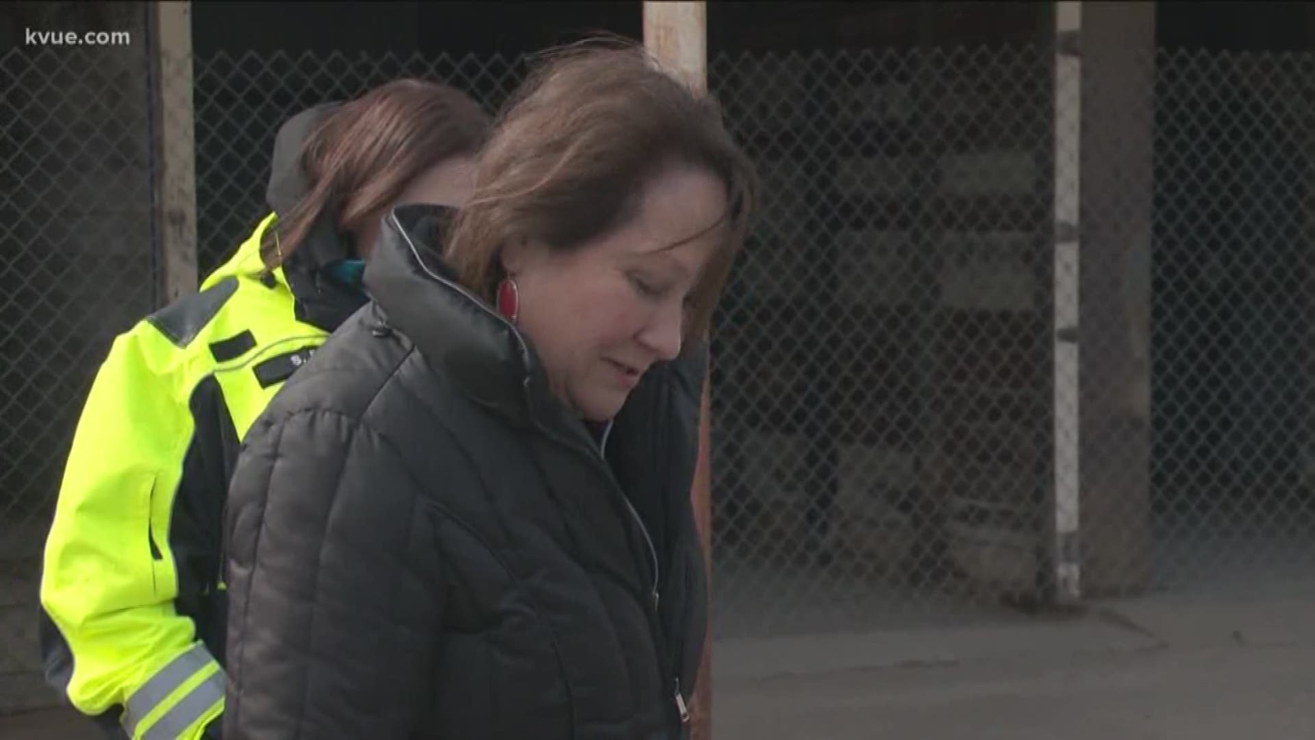 Cecilia Abbott was spotted at the State's homeless camp, handing out blankets and other supplies.